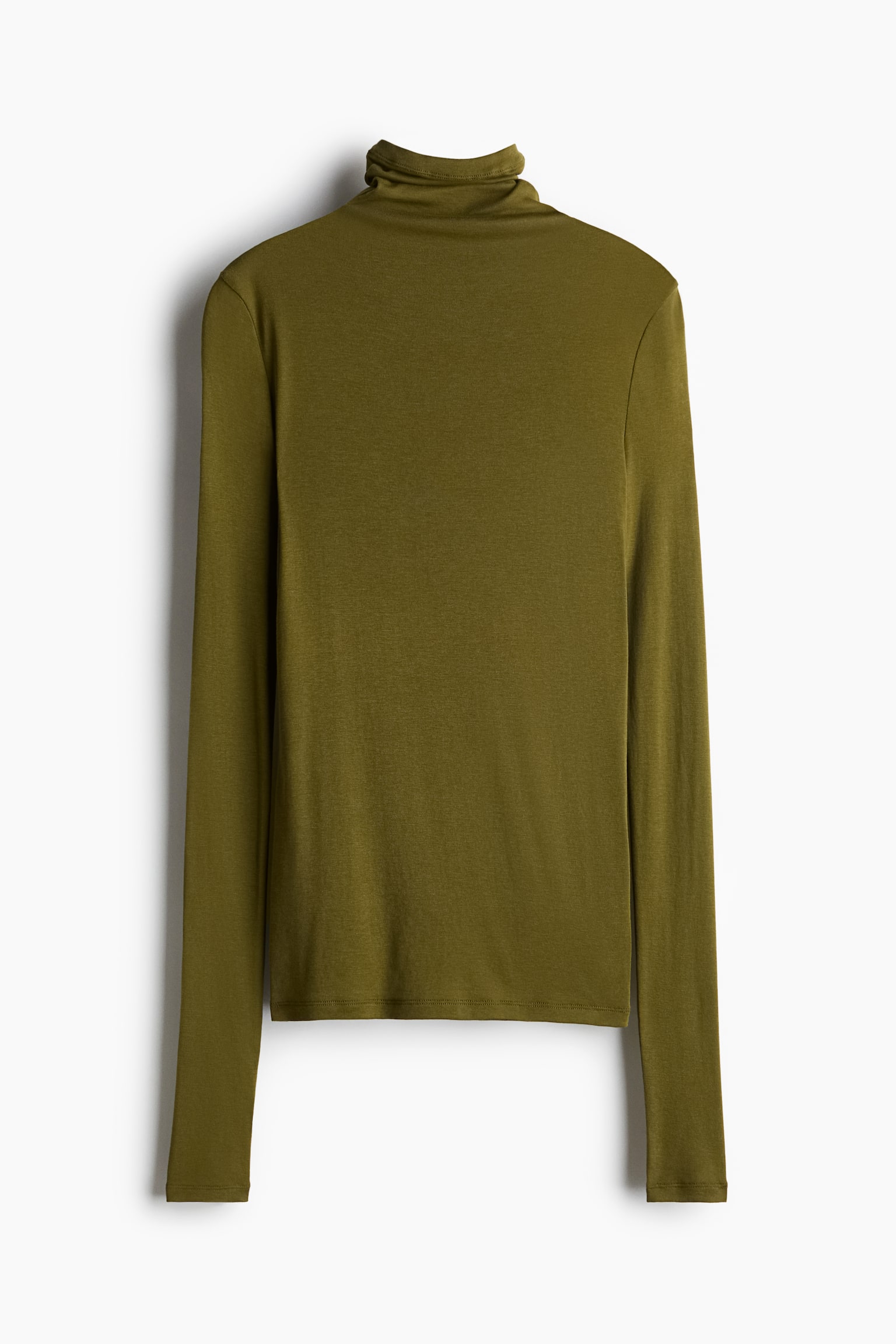 Pima cotton turtleneck top - Olive green/Beige/Cream/Dark grey/Dark beige/Burgundy - 2