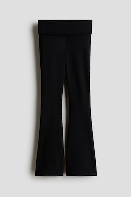 Utsvängda leggings med vikbar mudd