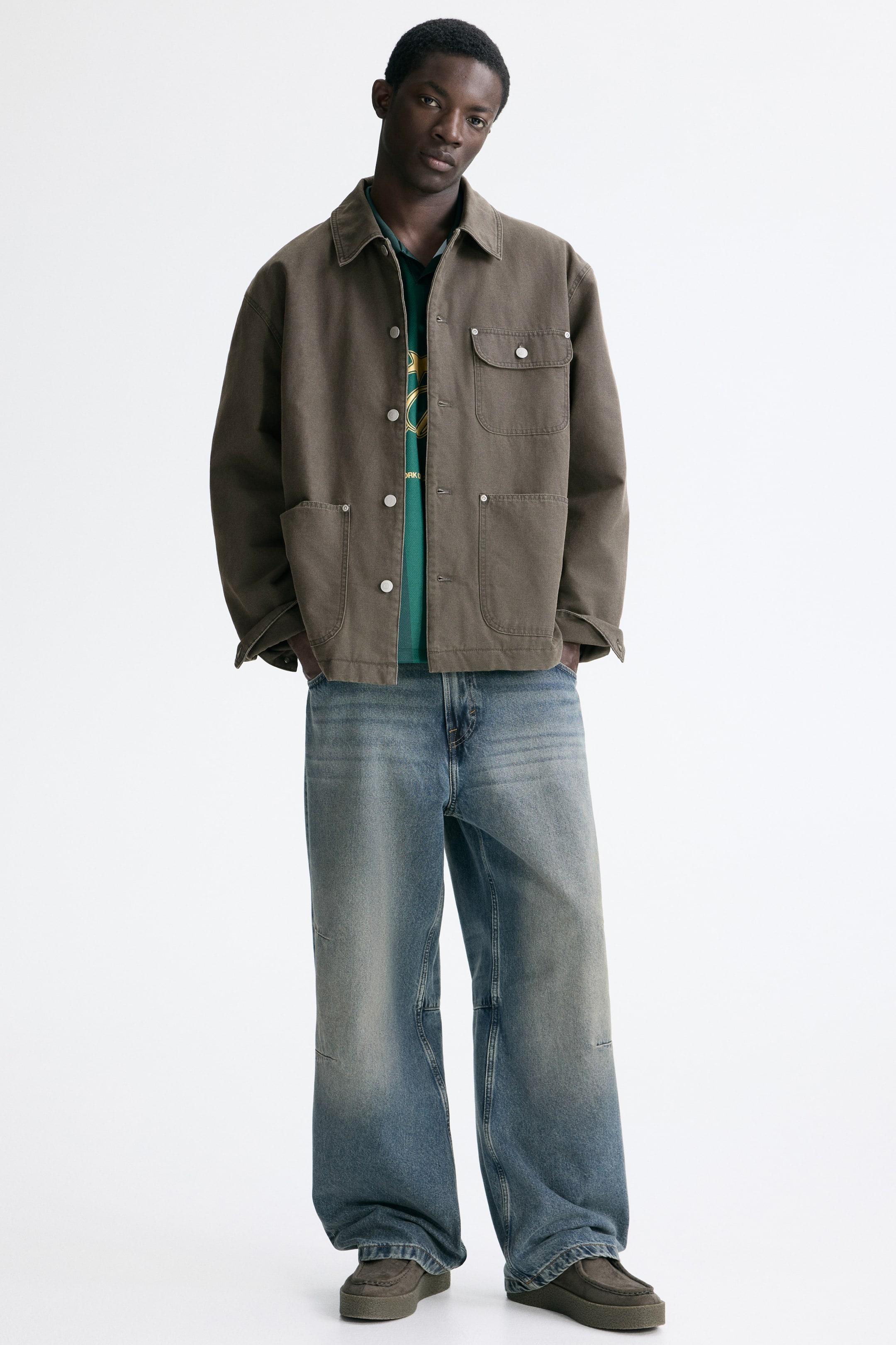 Ampliar la imagen: Chamarra camisa acolchada - Gris oscuro - Men | H&M MX 2