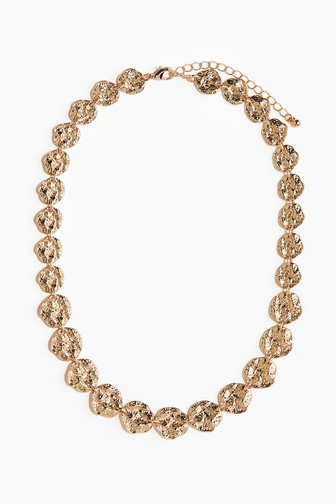 Disc-chain necklace - Gold-coloured - 1