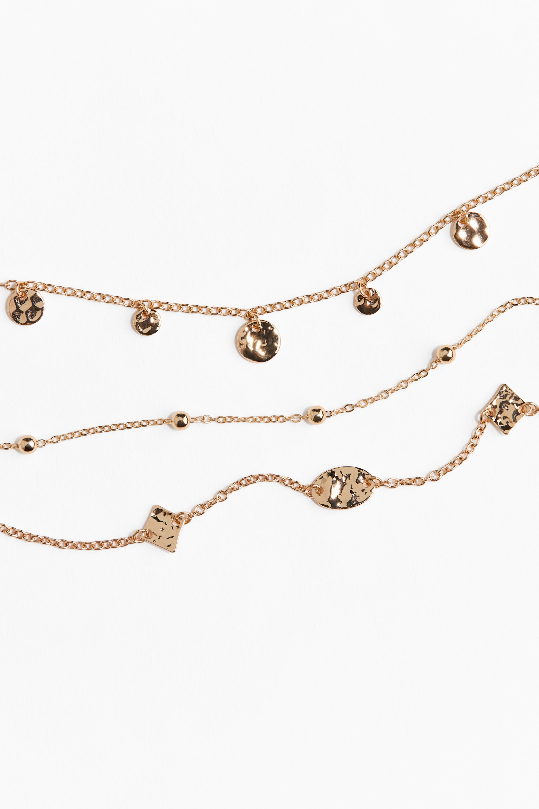 3-Pack Metal Anklets
