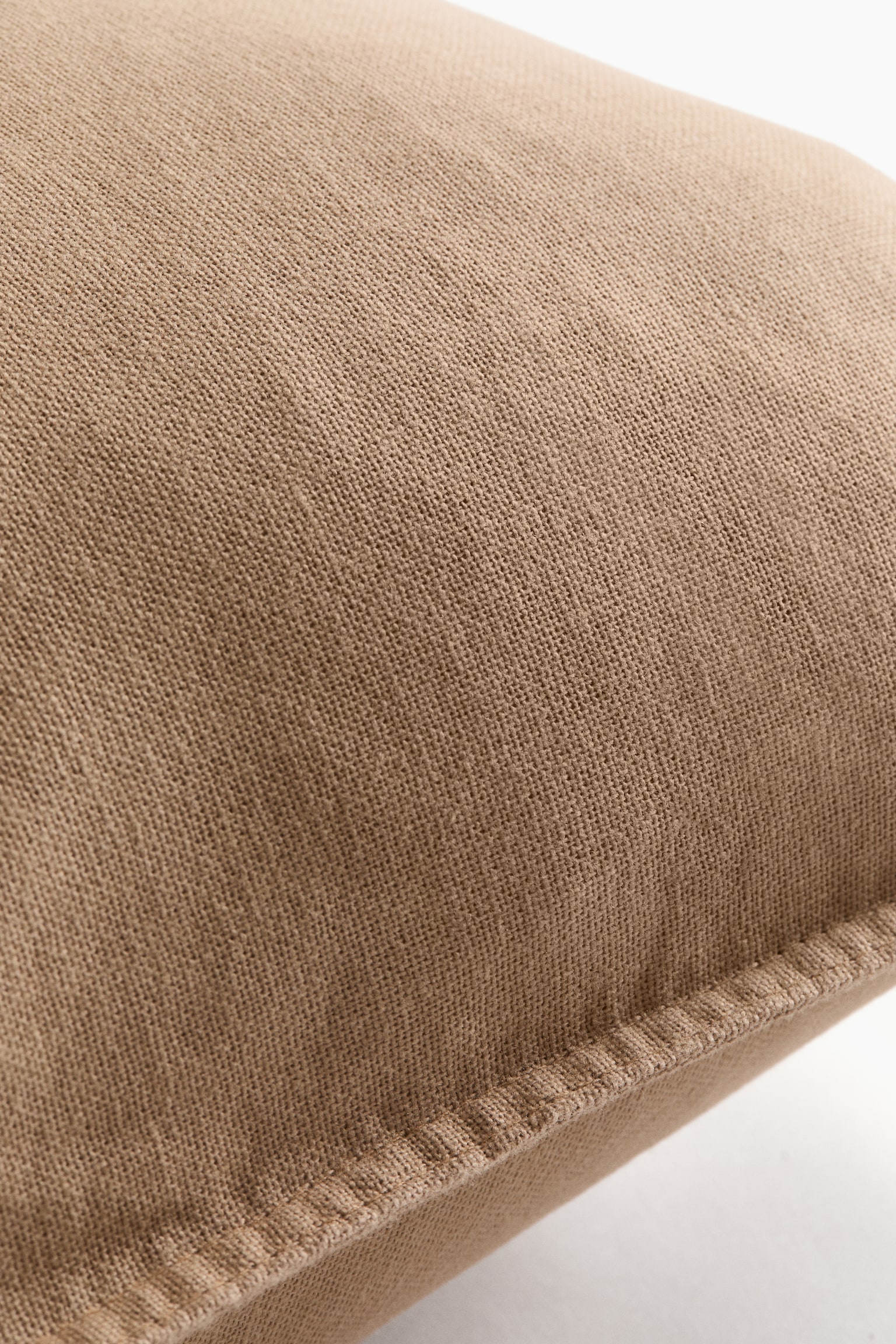 Linen-blend cushion cover - Light brown/Dark khaki green/White/Light dusty blue/Light dusty pink/Beige/Mole/Light yellow/Dark brown - 2