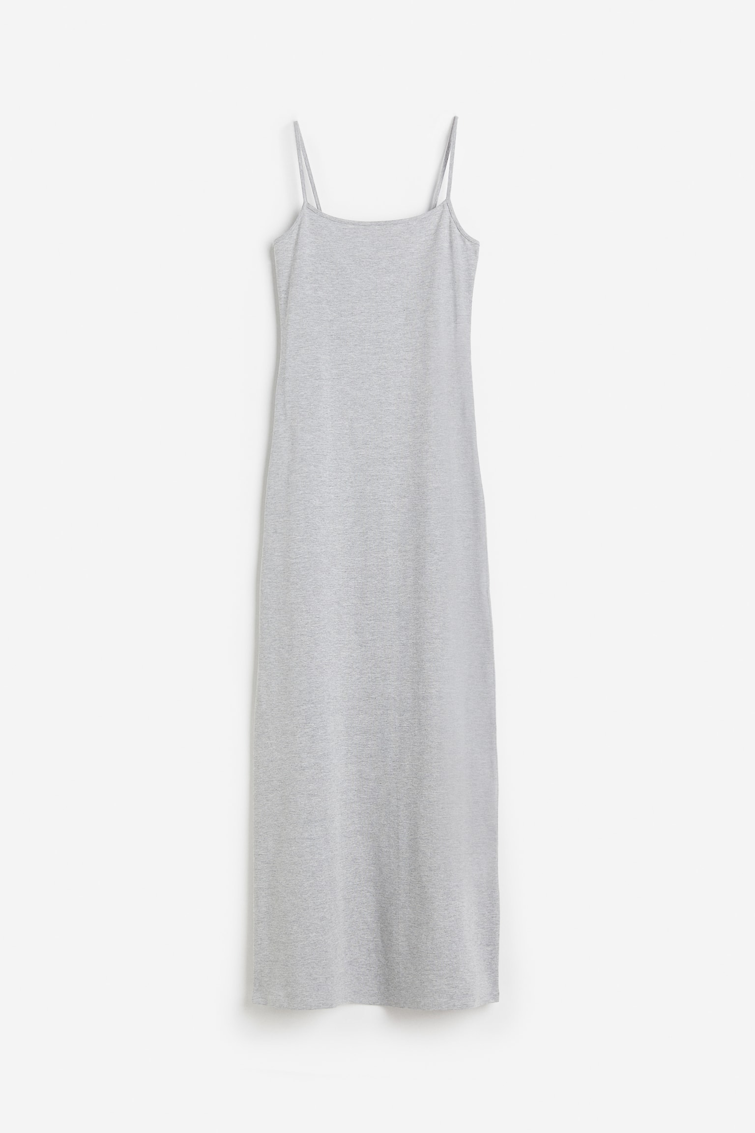 Jersey Bodycon Dress - Light grey marle/Dark grey - 1