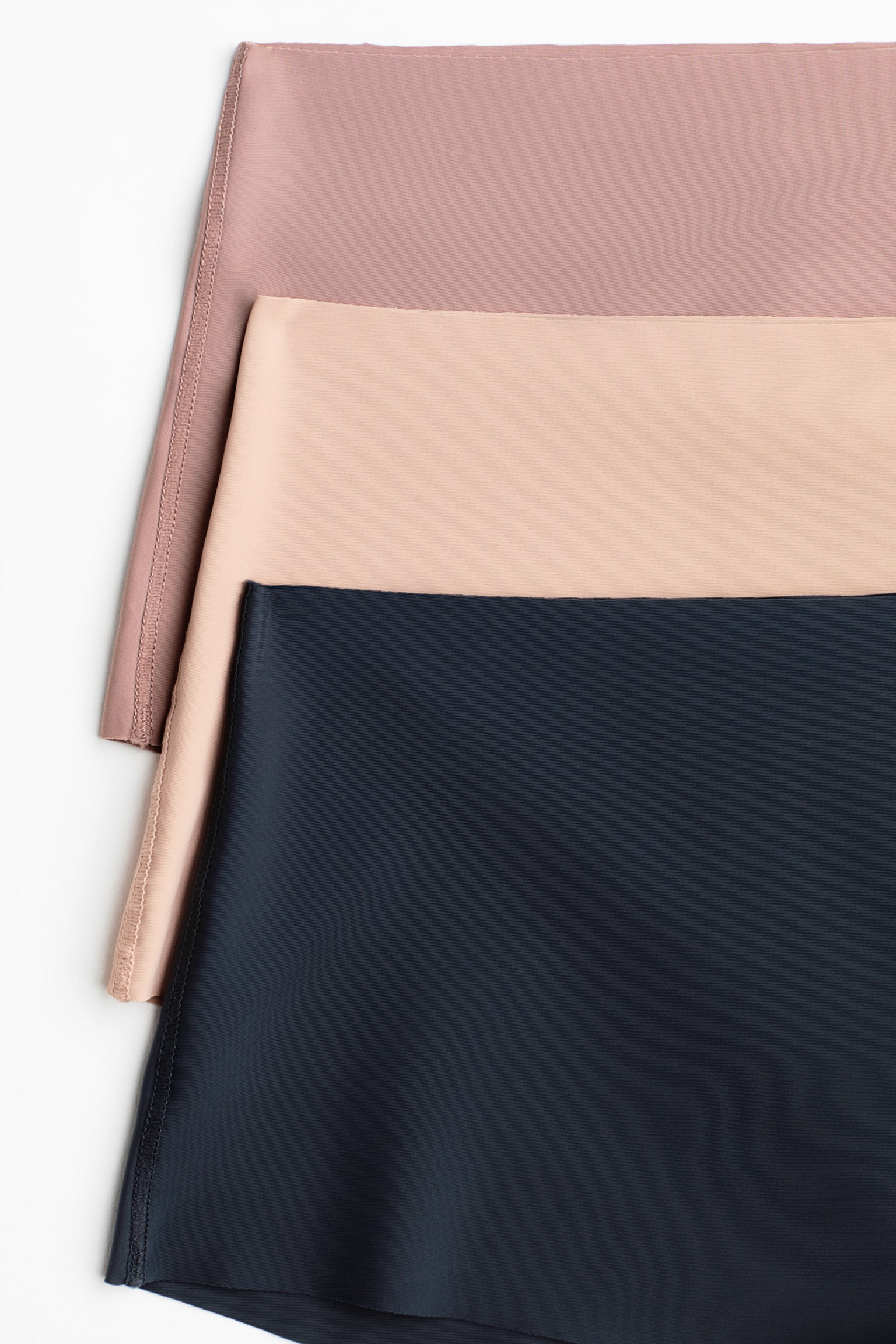 3-pack microfibre shortie briefs - Dark blue/Dusty pink/Black/Light beige - 2