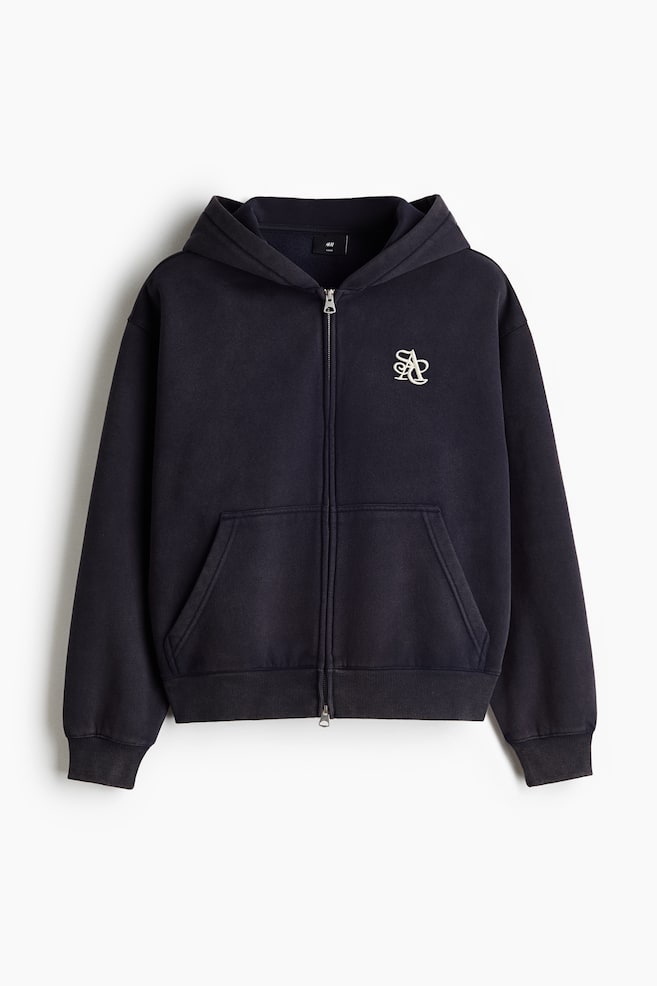 Loose-Fit Hooded Jacket - Navy blue/ASC/Light blue/All Sports Club/Khaki green - 1
