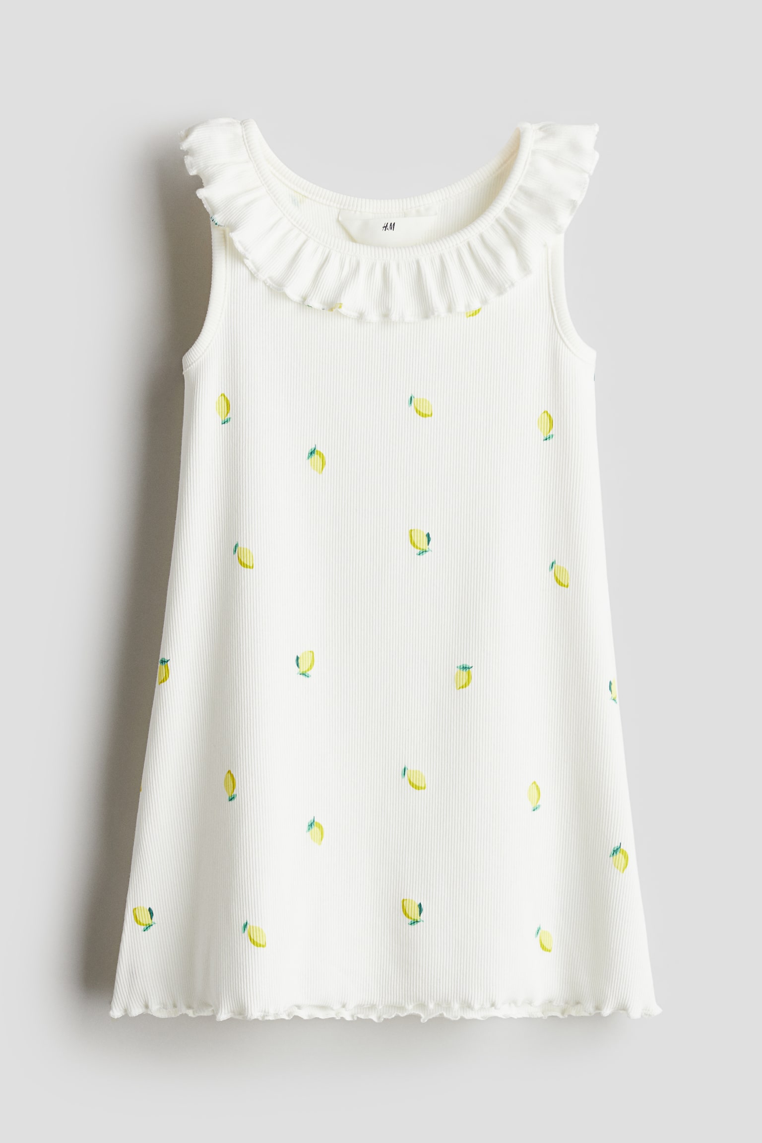 Collared jersey dress - White/Lemons/White/Striped/Blue/Floral - 1