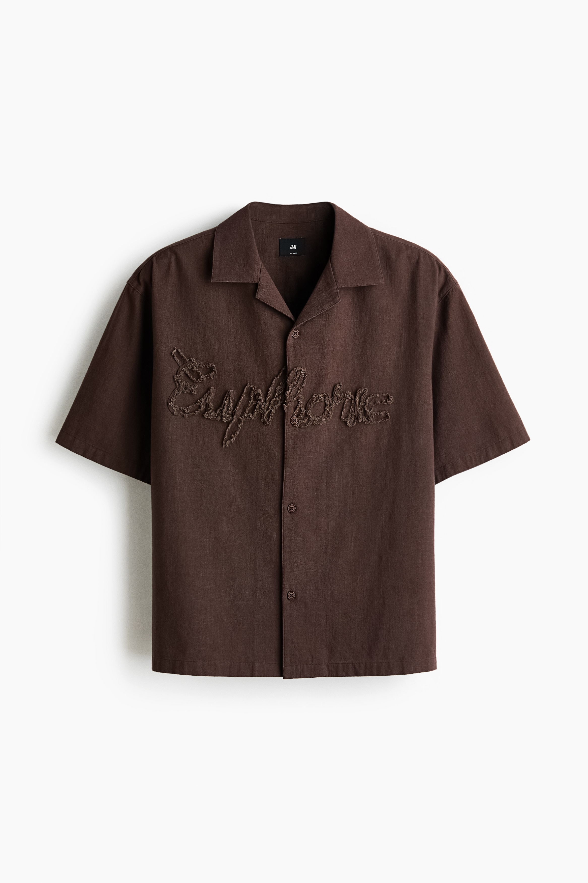 Regular Fit Cotton resort shirt - Dark brown