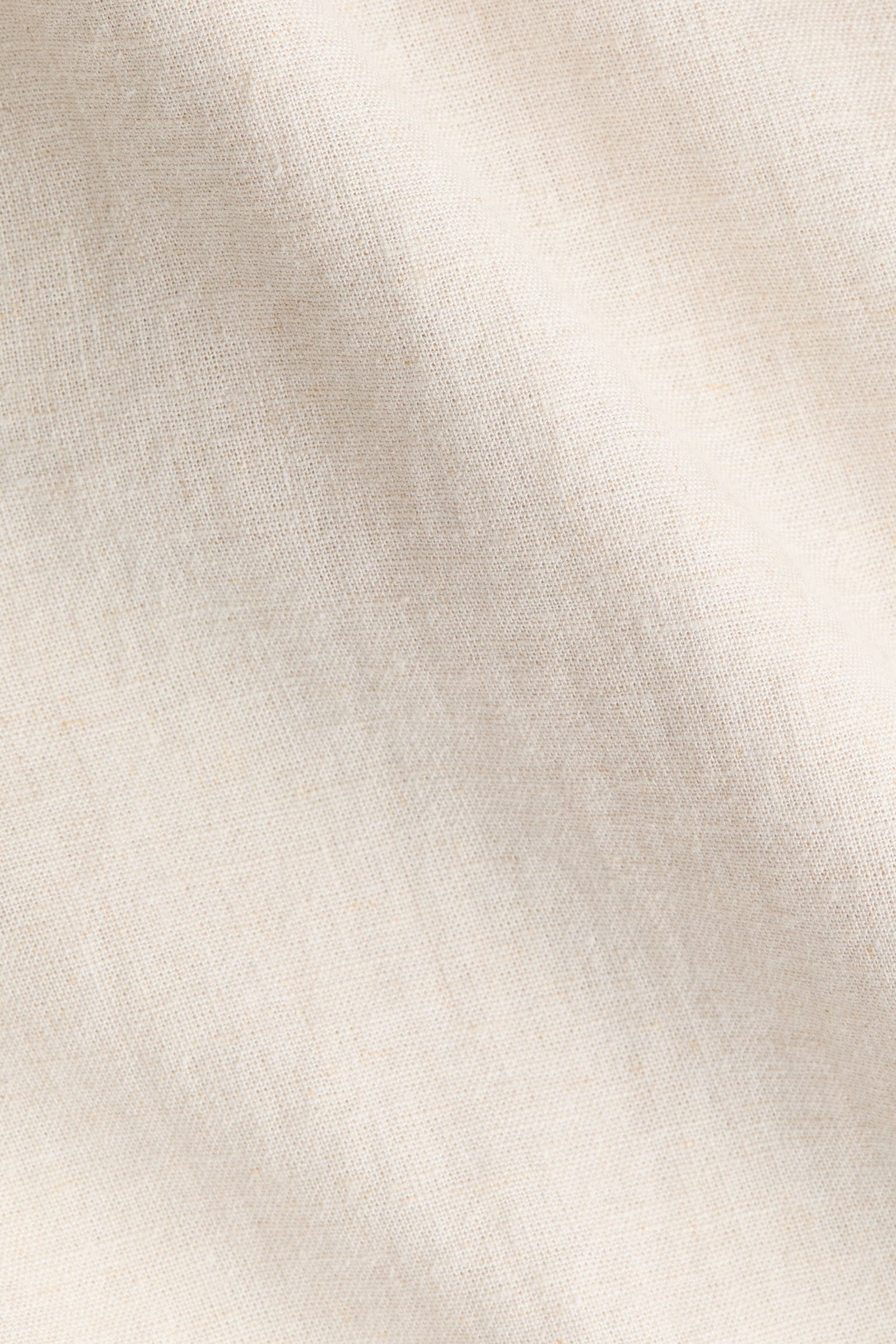 Oversized linen-blend shirt - Light beige/Black - 3