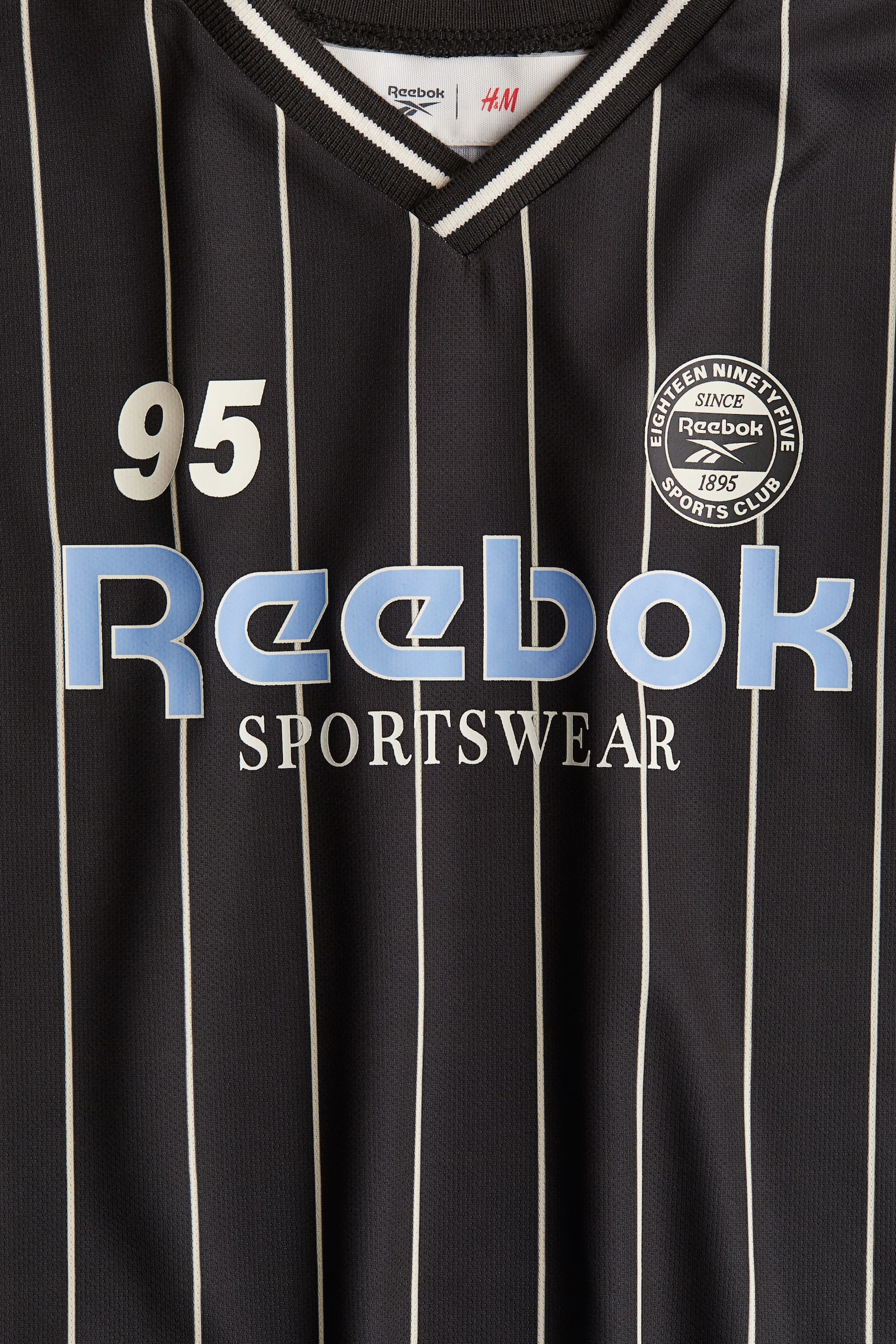 Printed football shirt - Black/Reebok - 3