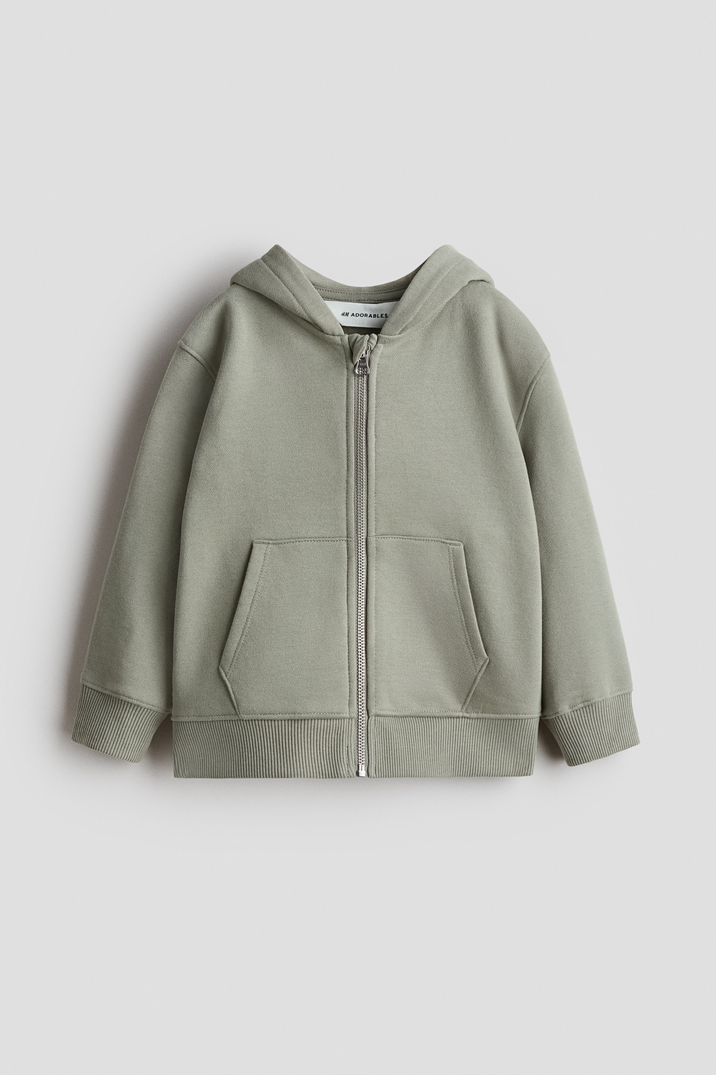 H & M - Hoodiejacke aus Baumwolle - Grün - Kinder