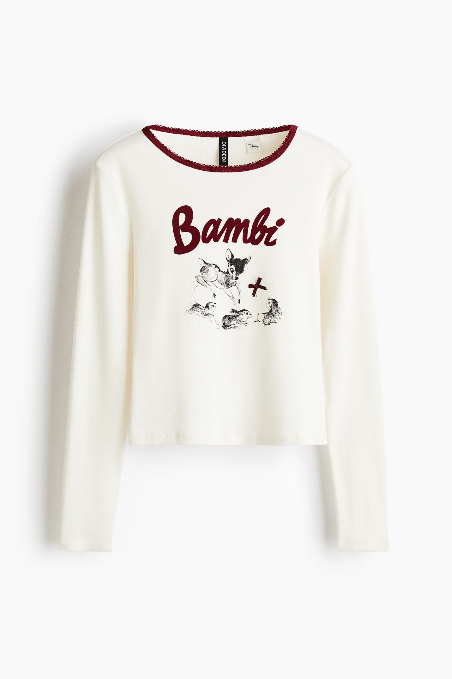 Áo cotton jersey - Màu trắng/Bambi - 1