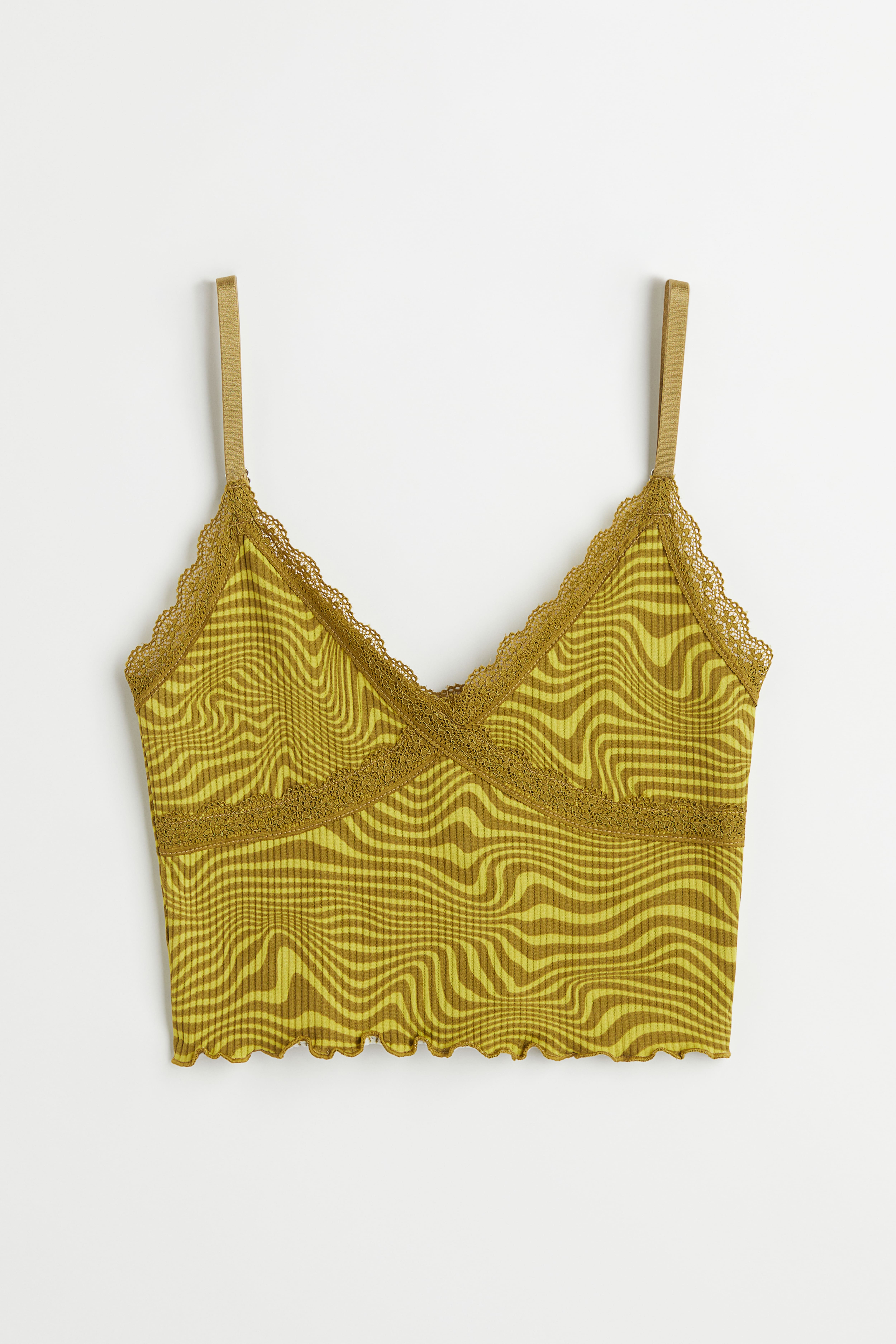 H&m yellow crop top best sale