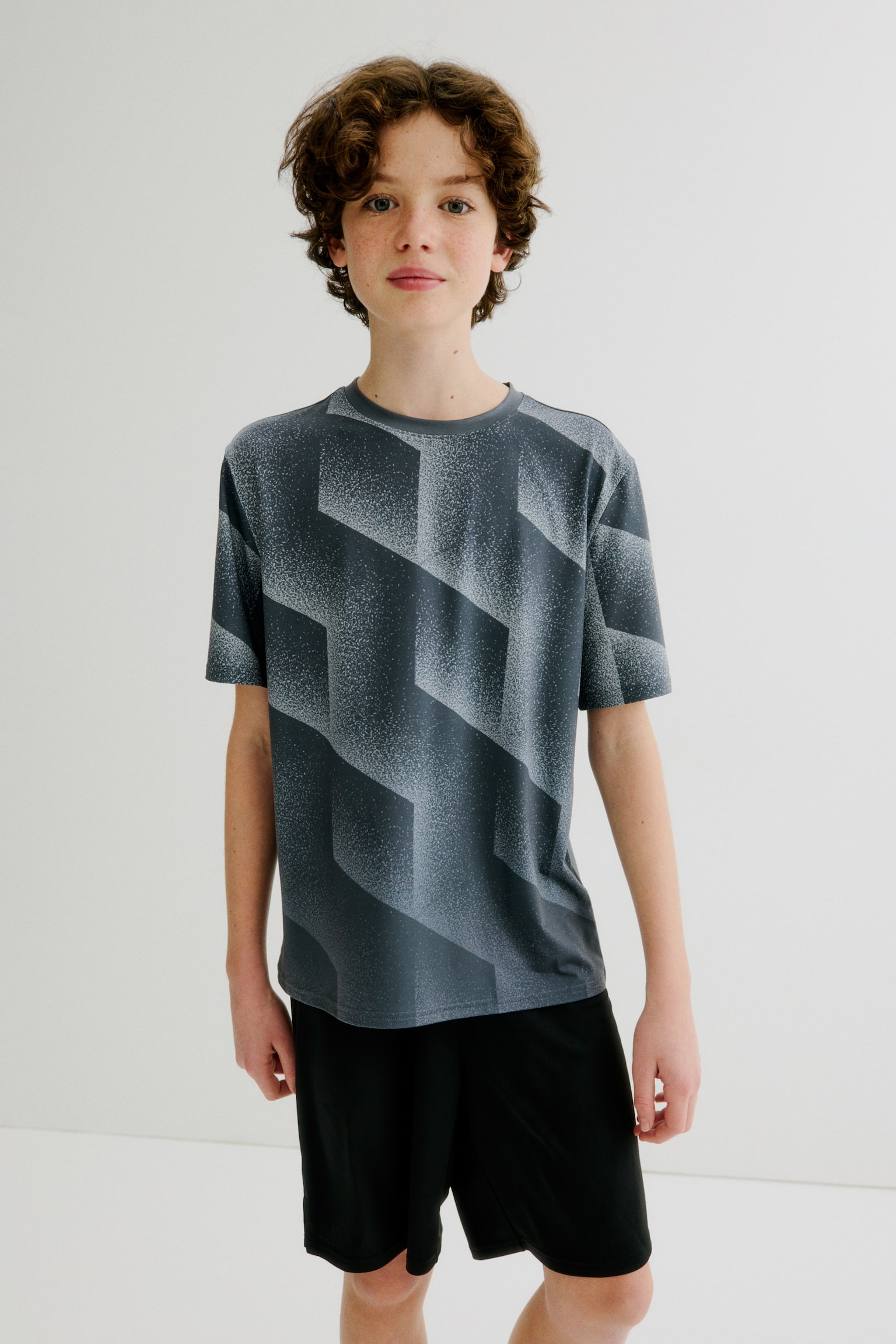 Ποδοσφαιρικό σετ 2 τεμαχίων με DryMove™ - Γκρι/μοτίβο/Μαύρο/μοτίβο/Γκριζογάλανο - 5