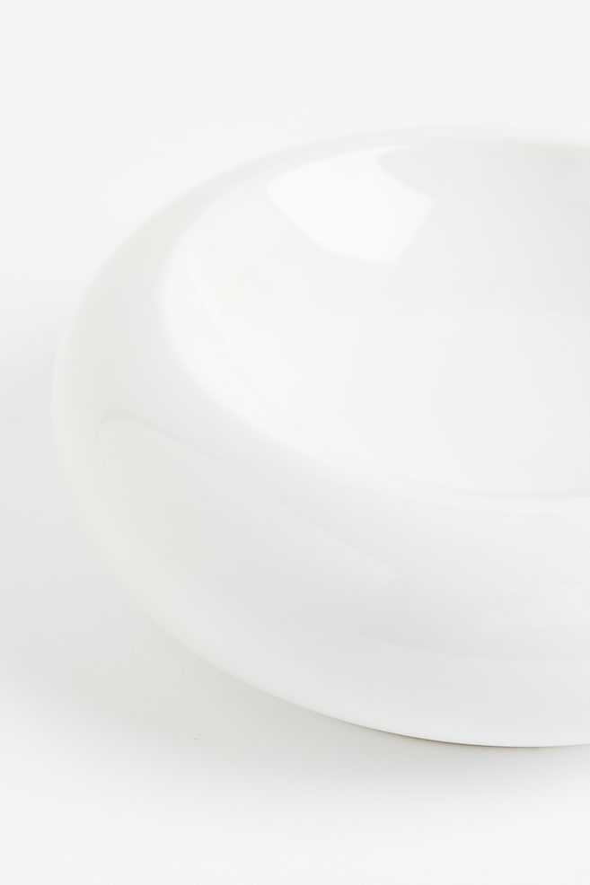 Decorative stoneware bowl - White/Beige - 2