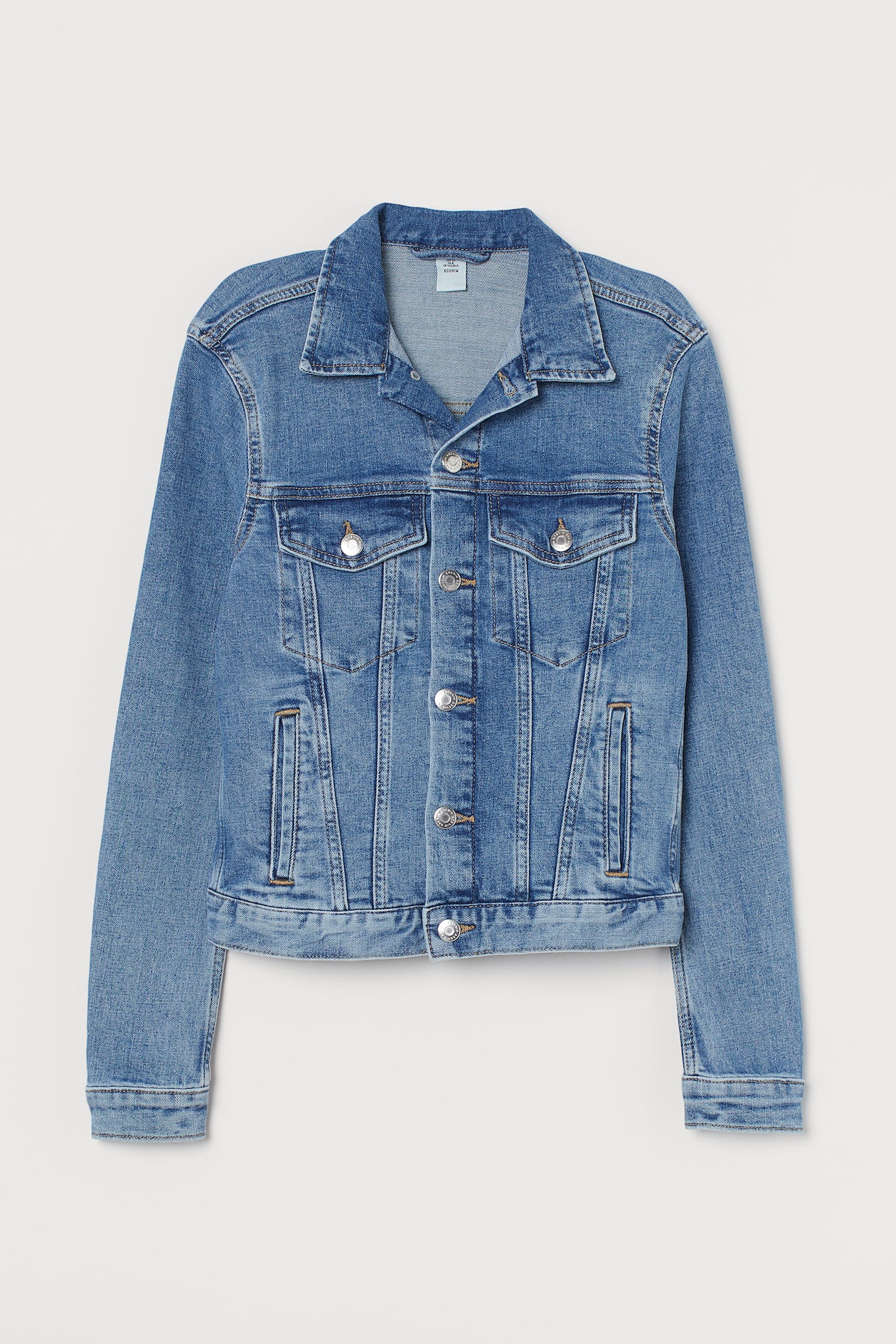 Denim Jacket - Long sleeve - Short - Denim blue - Ladies | H&M US