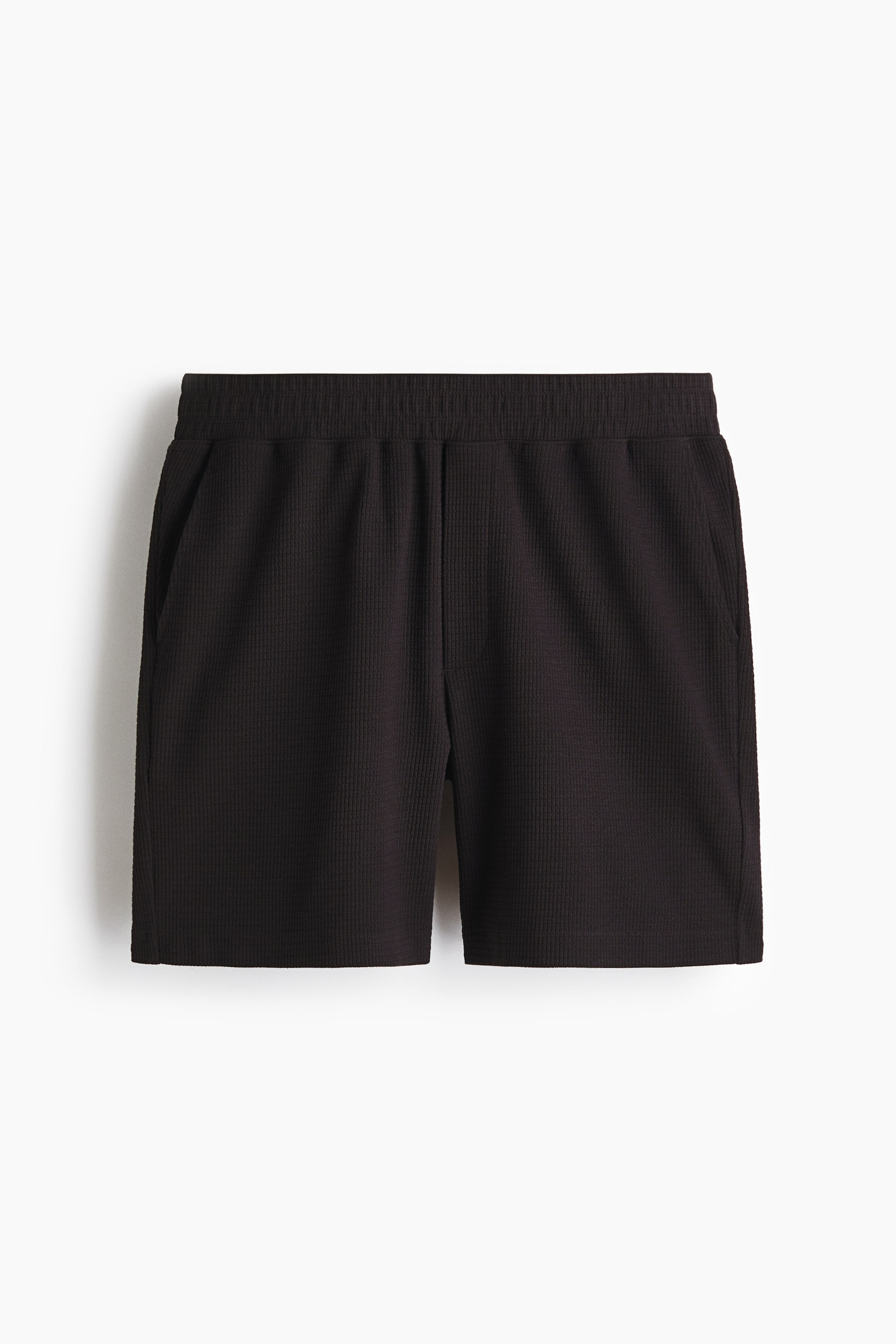 View larger image: Textured jersey shorts - Black - Men | H&M SG 5