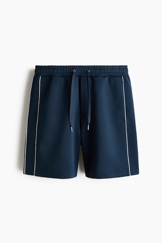 Relaxed Fit shorts - Dark blue/White/Green/White - 1