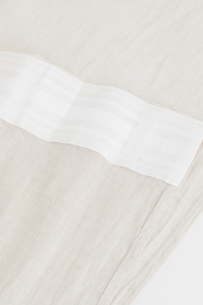 Large rideau multibande - Beige clair/Blanc/Grège clair/Jaune - 7