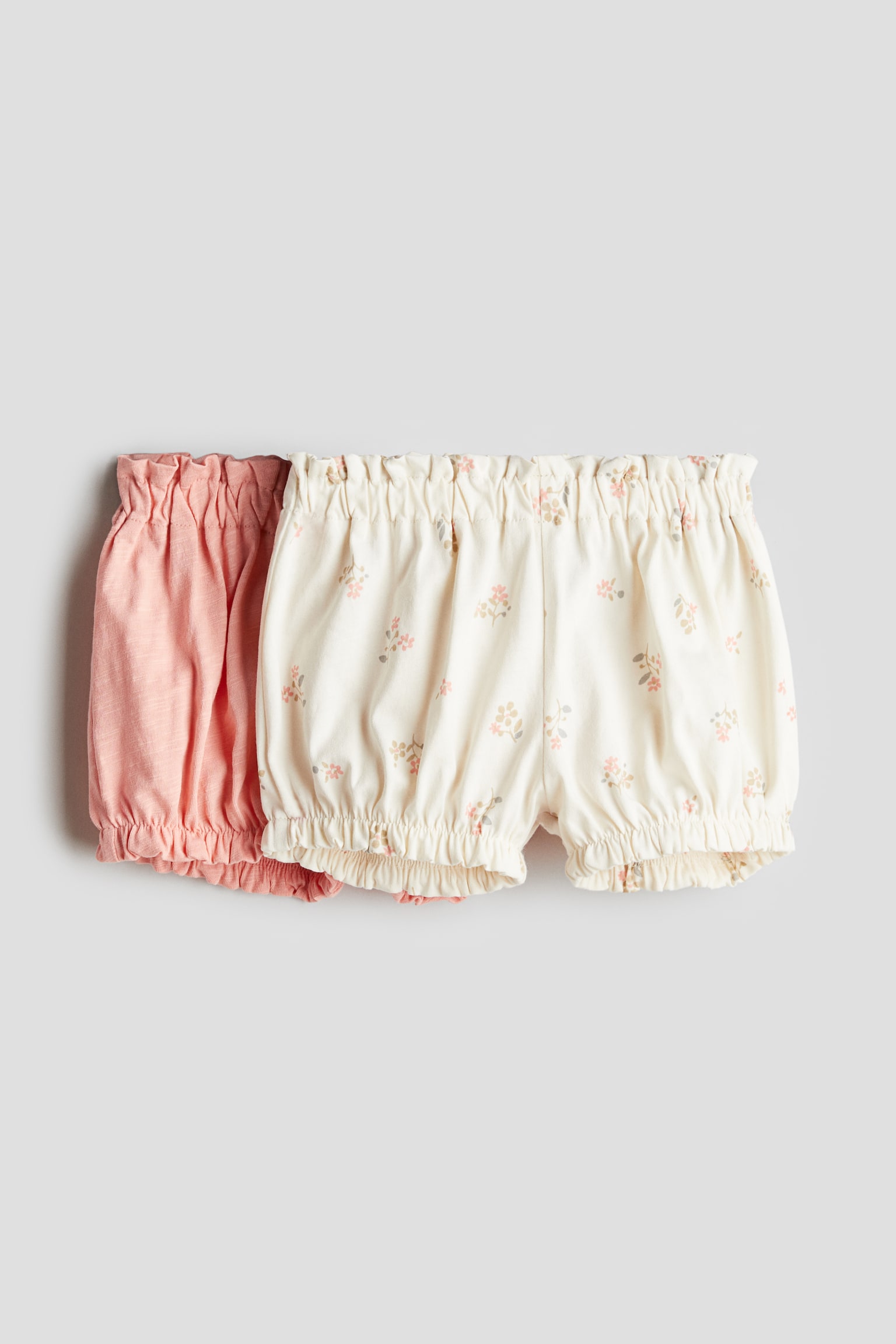 2-pack cotton bloomers - Coral/Floral/Beige/Floral - 1