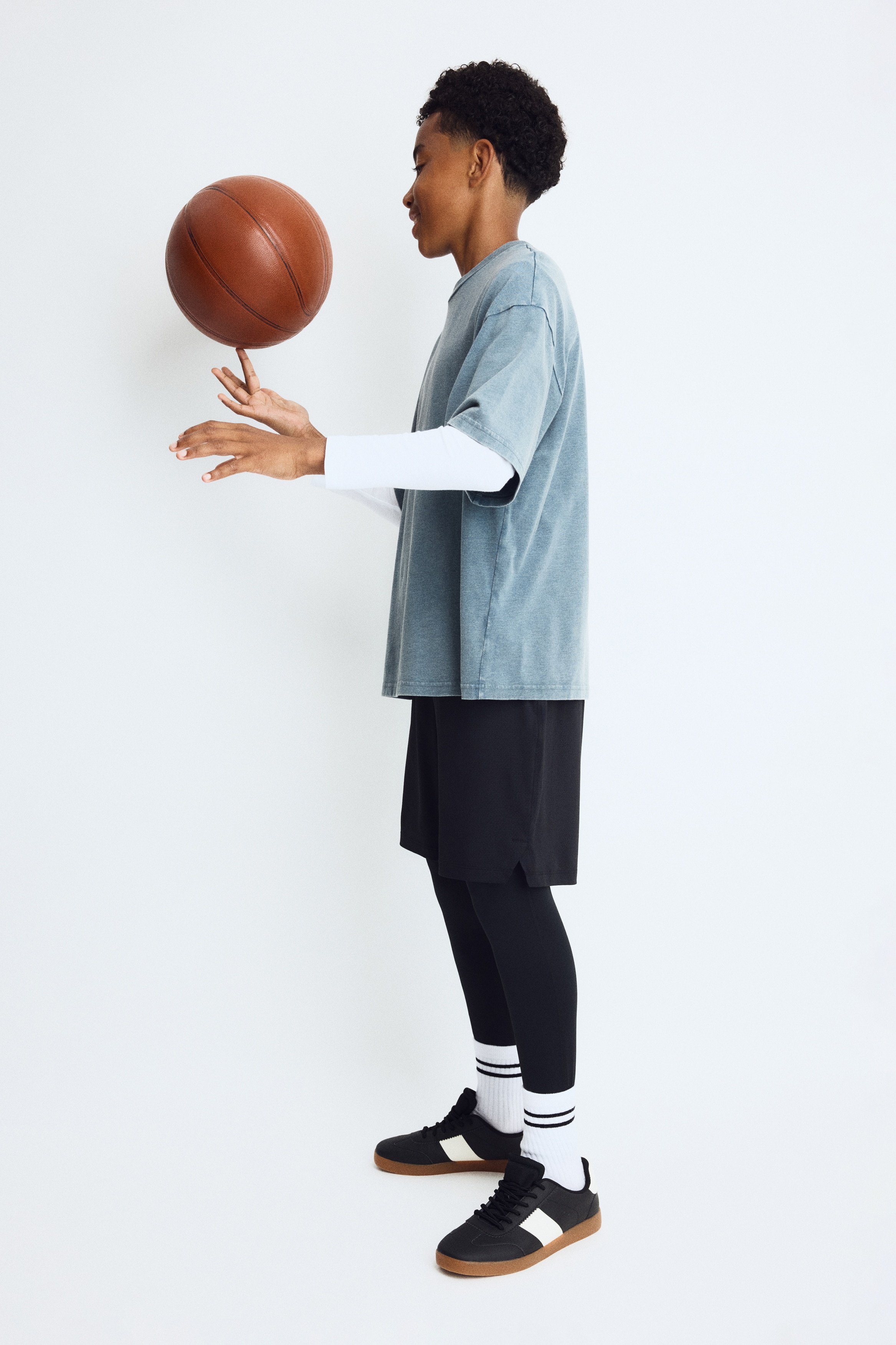 Lagdelte fodboldtights med DryMove™ - Sort