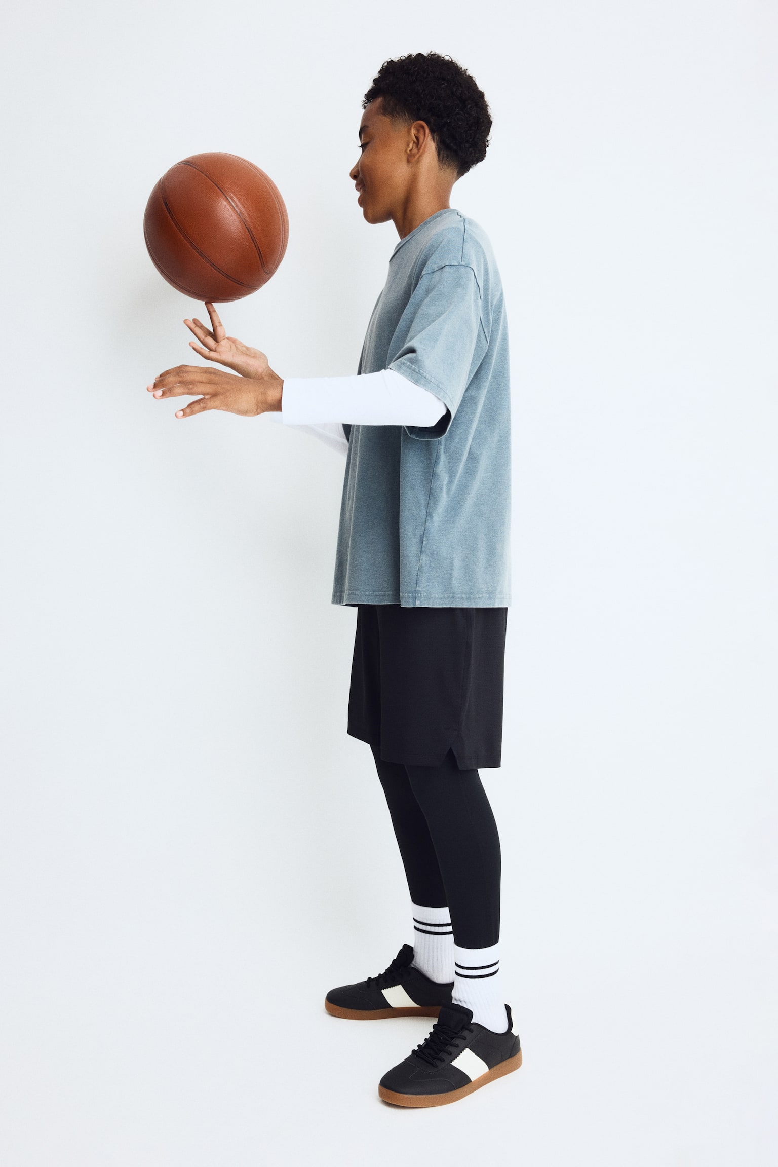 Layered football tights with DryMove™ - Black - 1