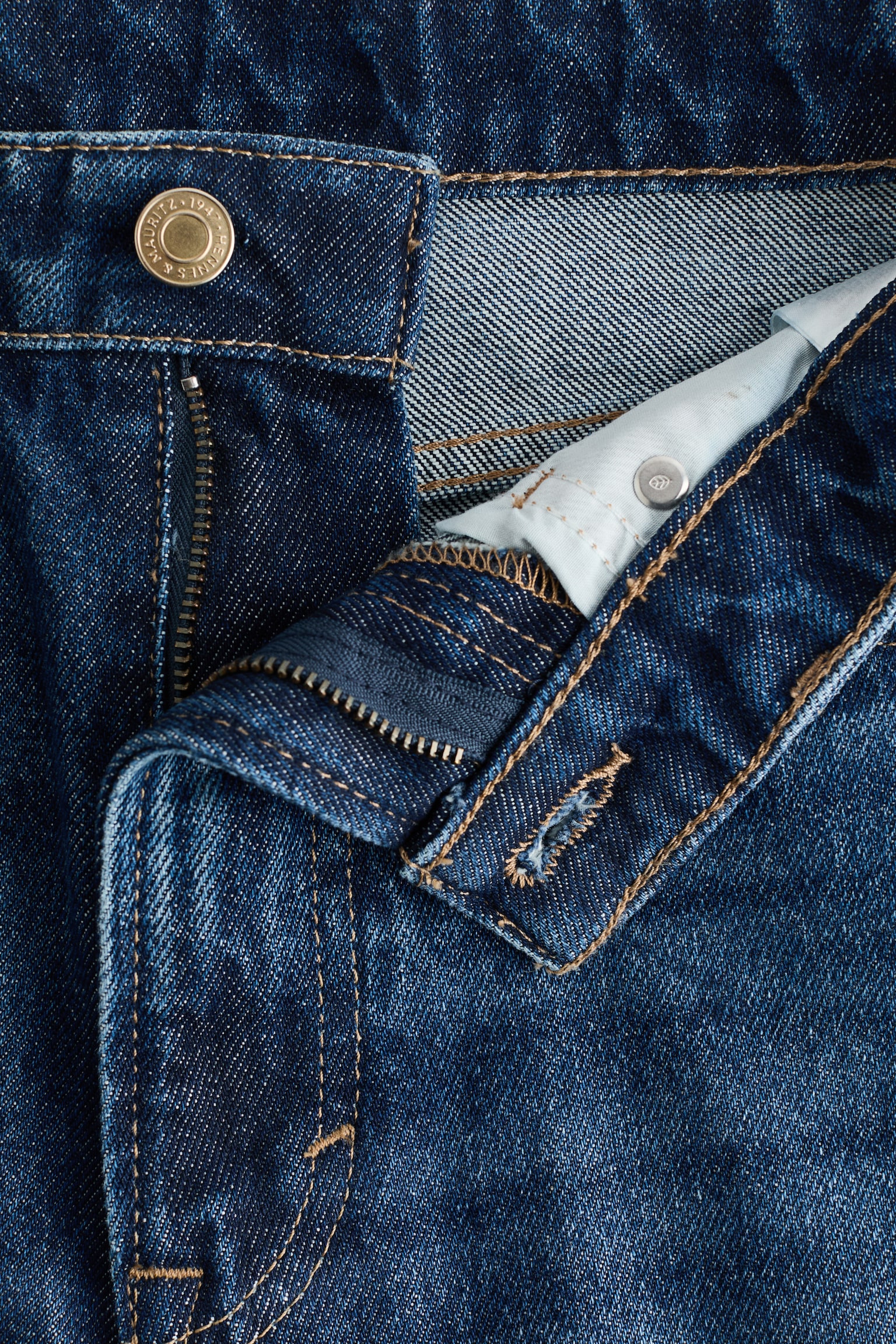 Straight High Jeans - Dark denim blue/Denim blue/Denim blue/Washed denim blue/Light denim blue - 4