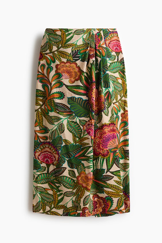 Женские юбки H&M Pleat-Detail Crêpe Skirt