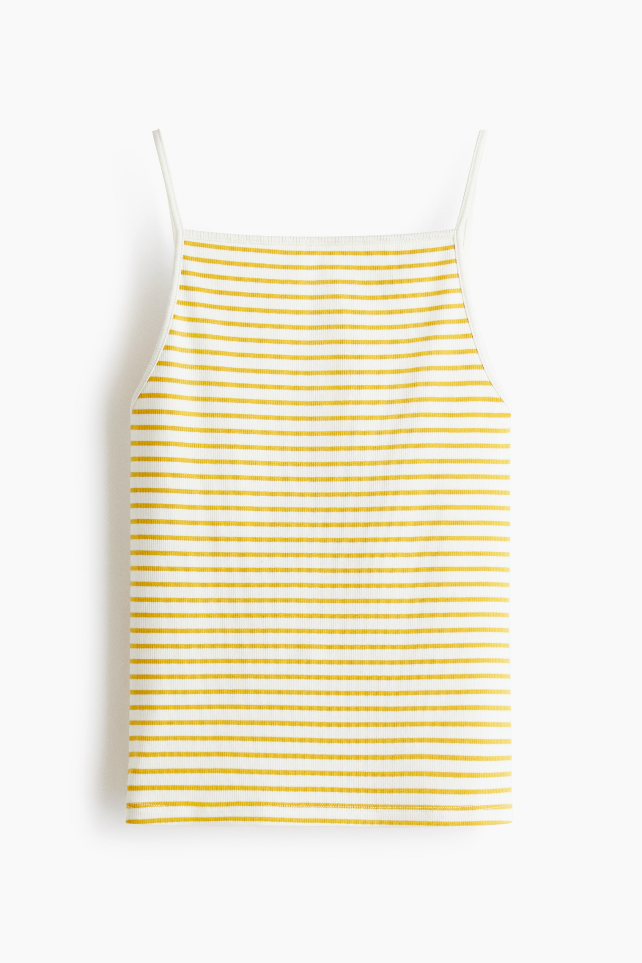 Ver imagem maior: Top de alças canelado - Amarelo claro - SENHORA | H&M PT 1