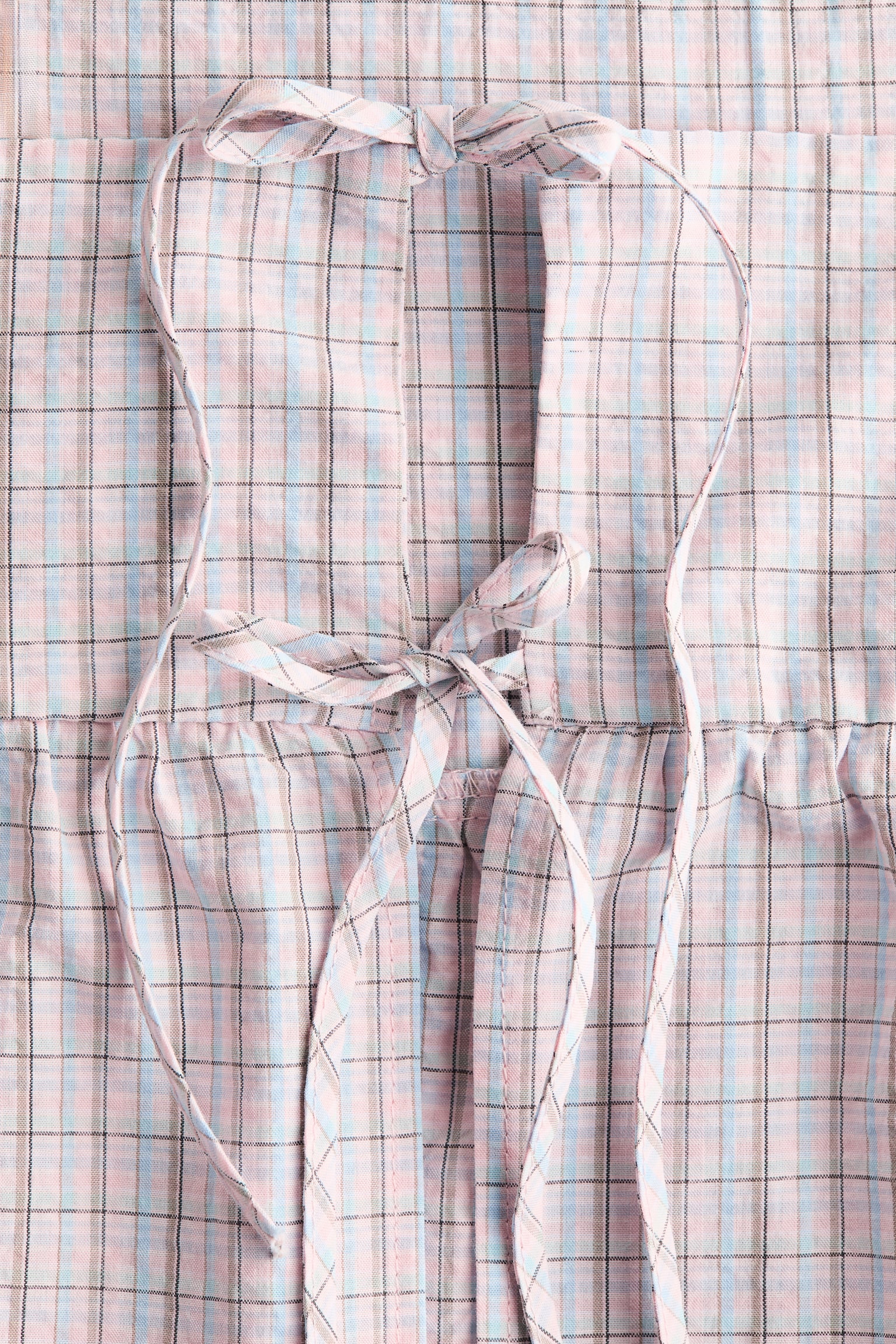 Top en seersucker de algodón - Rosa claro/Cuadros/Azul claro/Franjas - 5