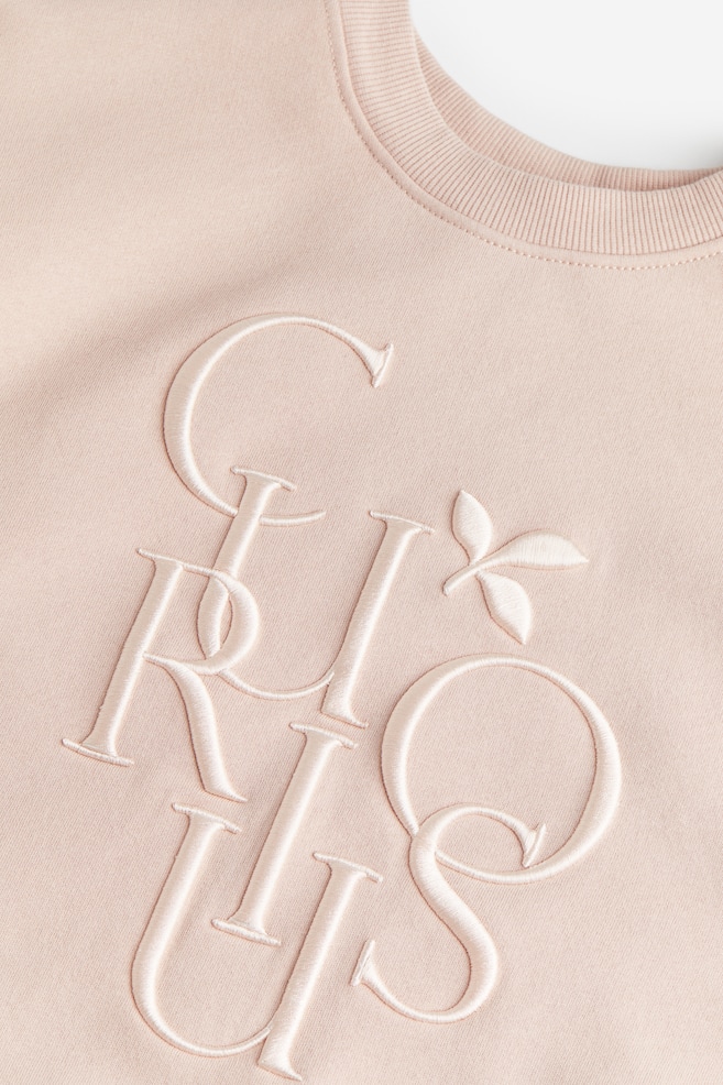 Oversized motif-detail sweatshirt - Light pink/Curious/Light grey/Angelic/Light grey marl/Paris/Cream/Health Culture/dc/dc - 4