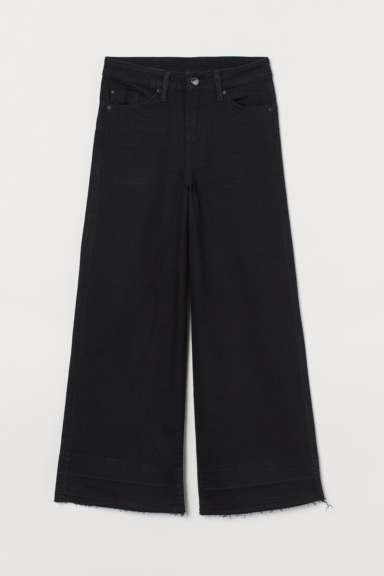 Culotte High Ankle Jeans - High waist - Ankle-length - Black - Ladies ...