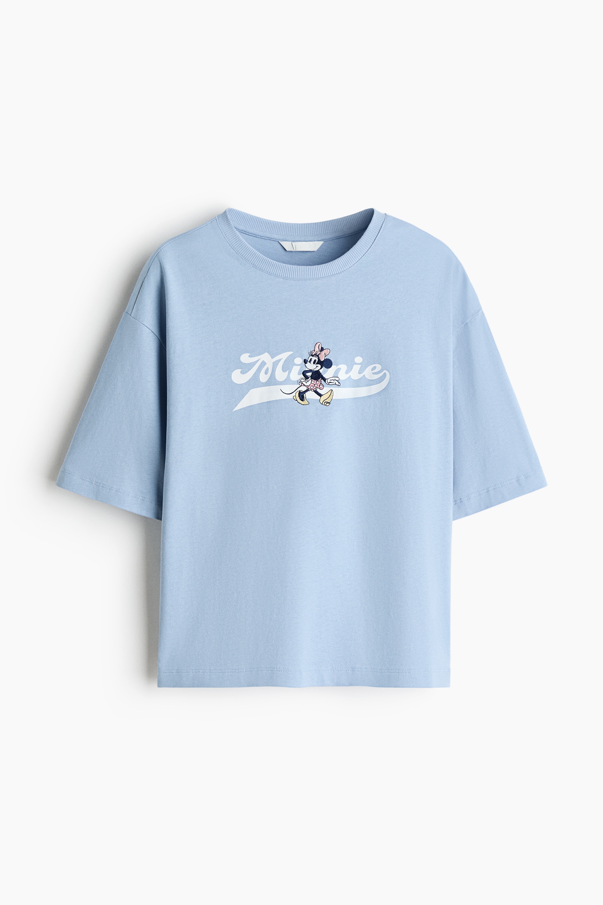プリントコットンTシャツ - ライトダスティブルー/ミニーマウス/ライトグレーメランジ/デイジーダック