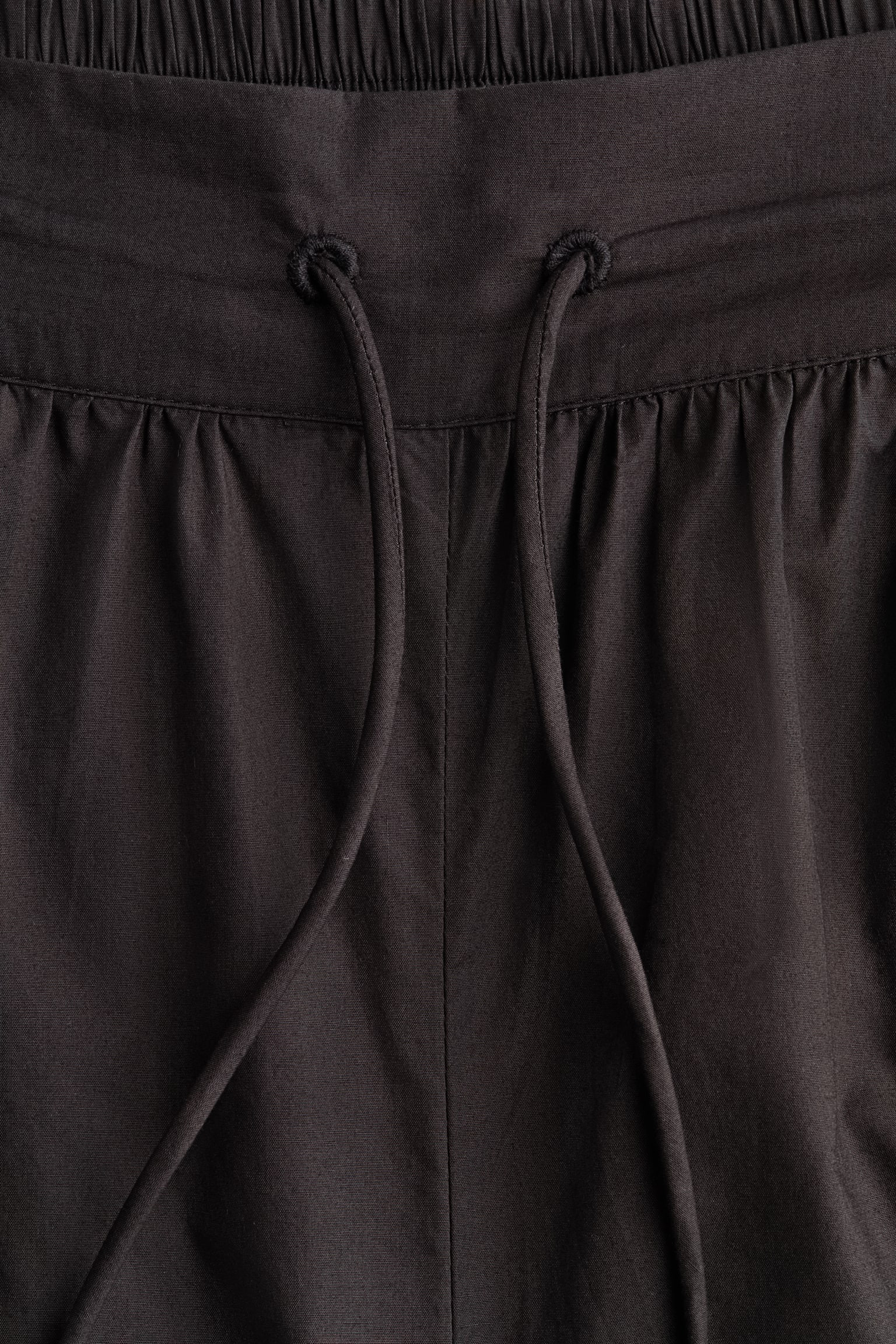 Popelinowe spodnie z baloniastymi nogawkami - Ciemnoszary - 4