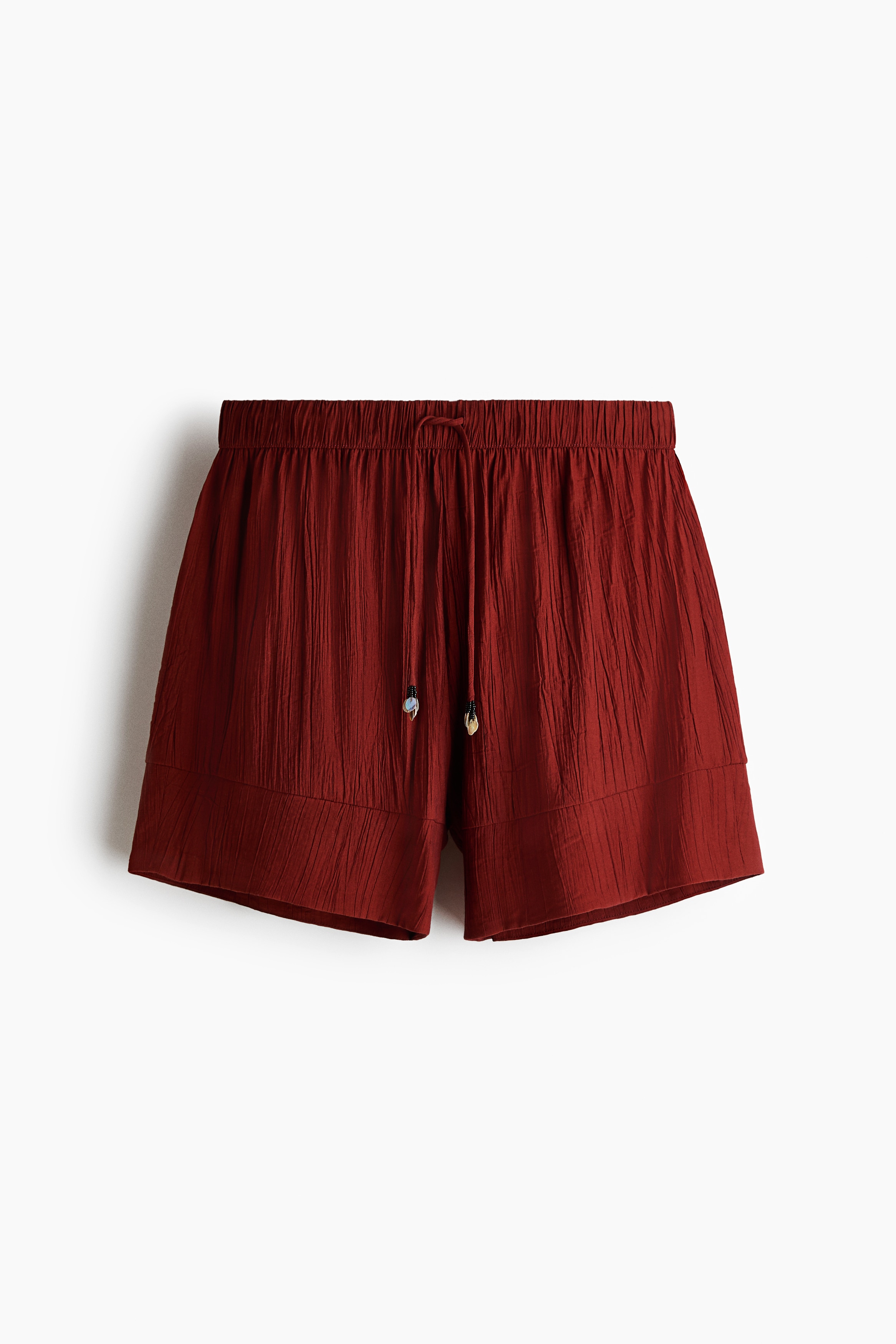 Short de plage avec cordon de serrage - Rouge foncé