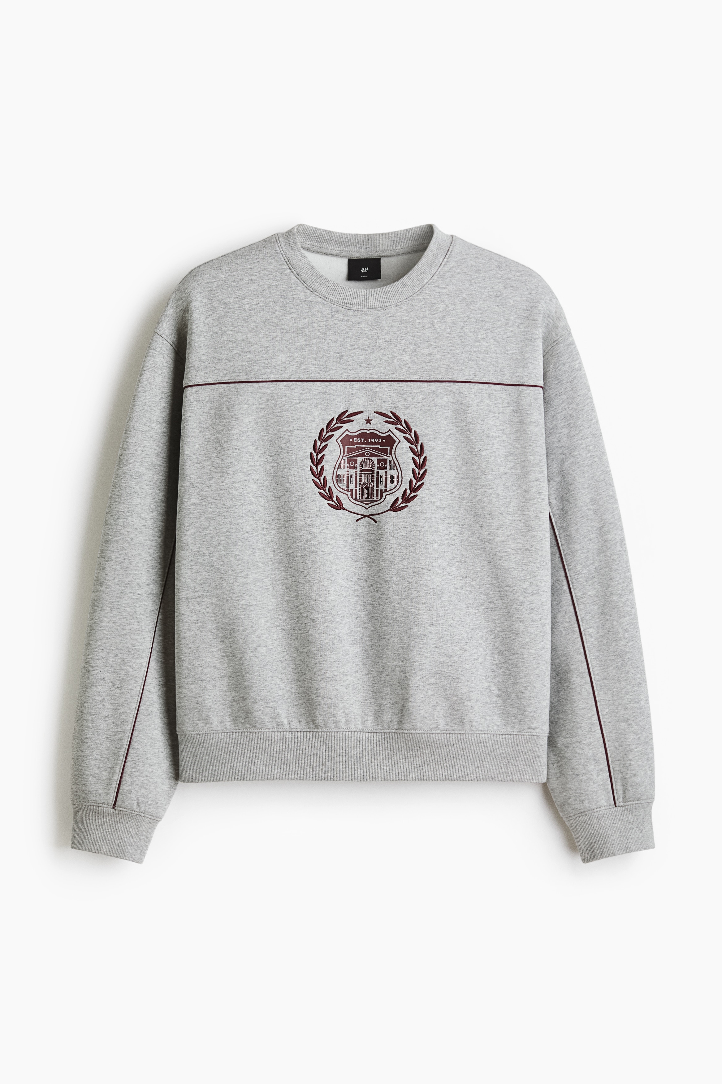 Loose Fit Sweatshirt - Grey marl/Dark blue