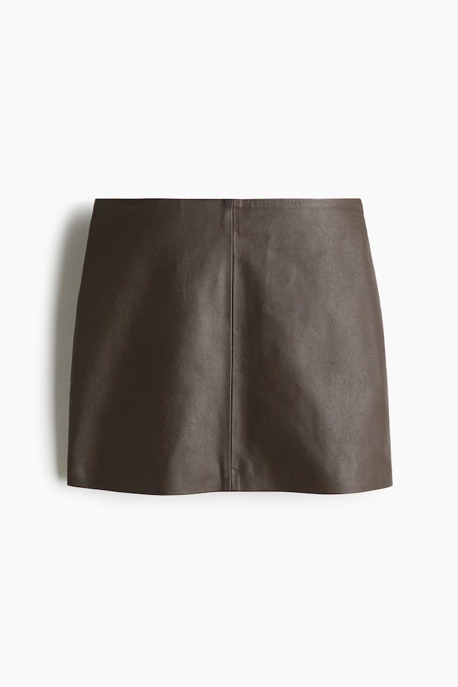 Mini skirt - Dark brown/Black/Black - 1