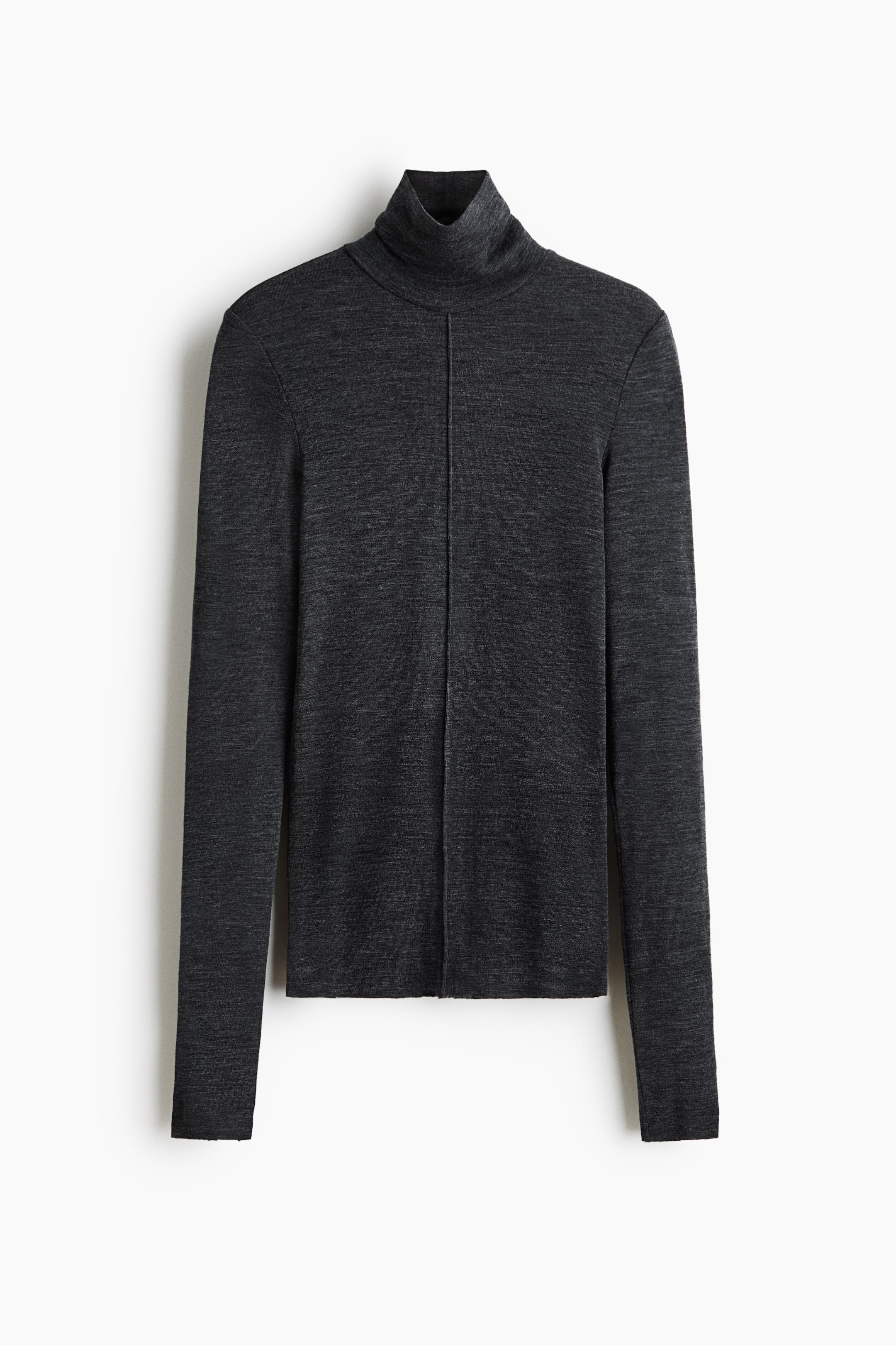 Merino Wool Turtleneck Top