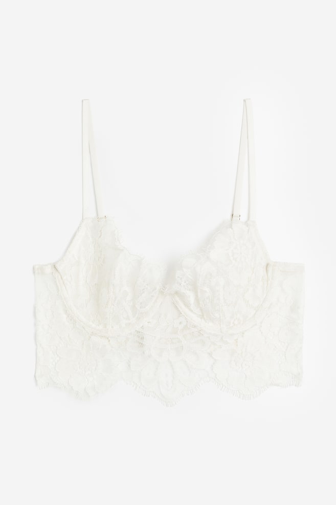 Kanten bustier zonder padding - Wit - 1