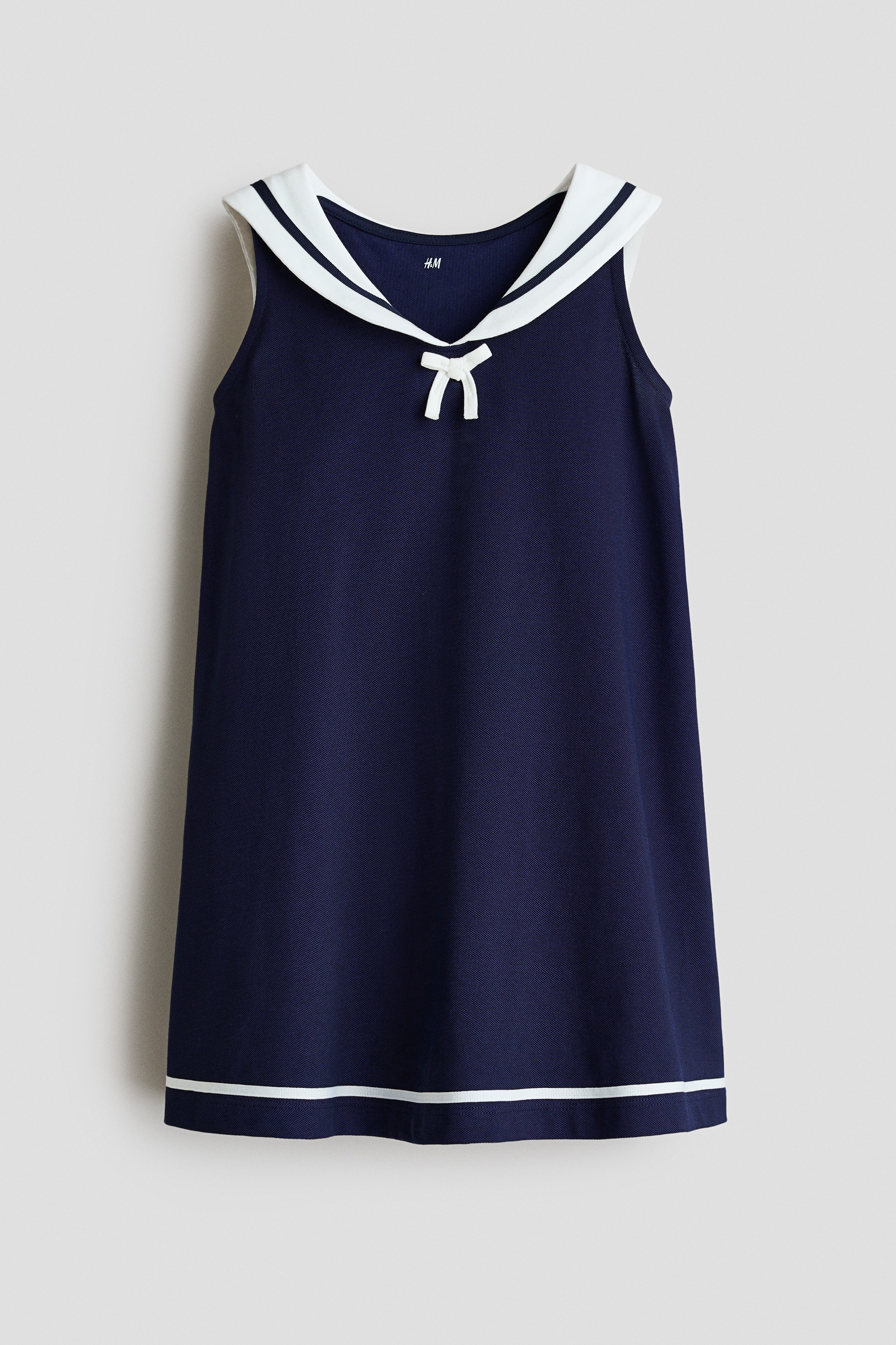 COOLMAX® Sailor-collared dress - Navy blue/White