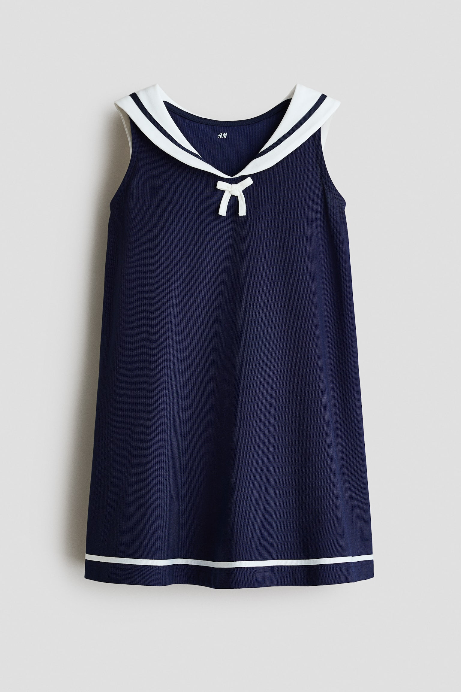COOLMAX® Dress with Sailor Collar - Navy blue/White - 2