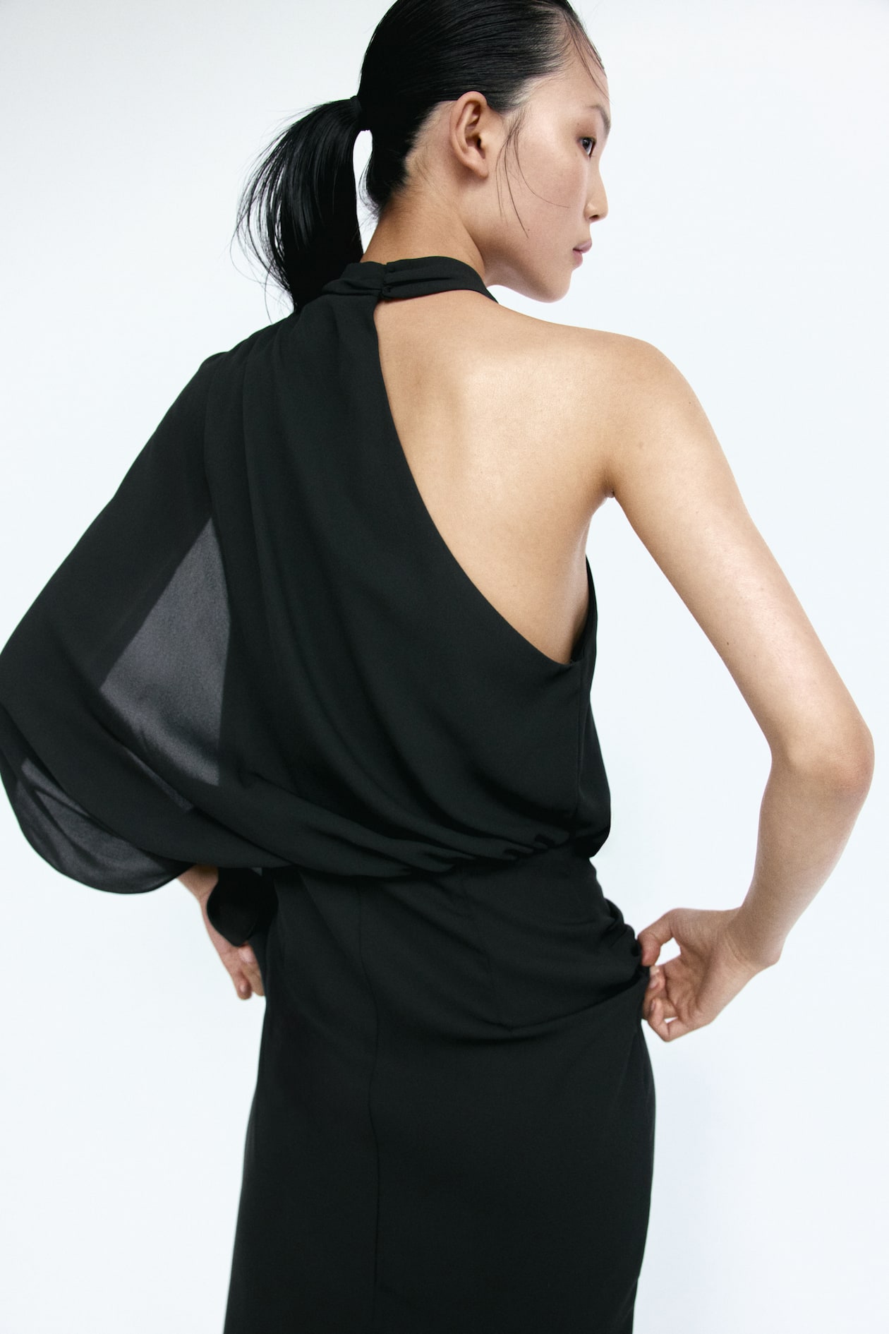 Draped One-Shoulder Dress - image 5
