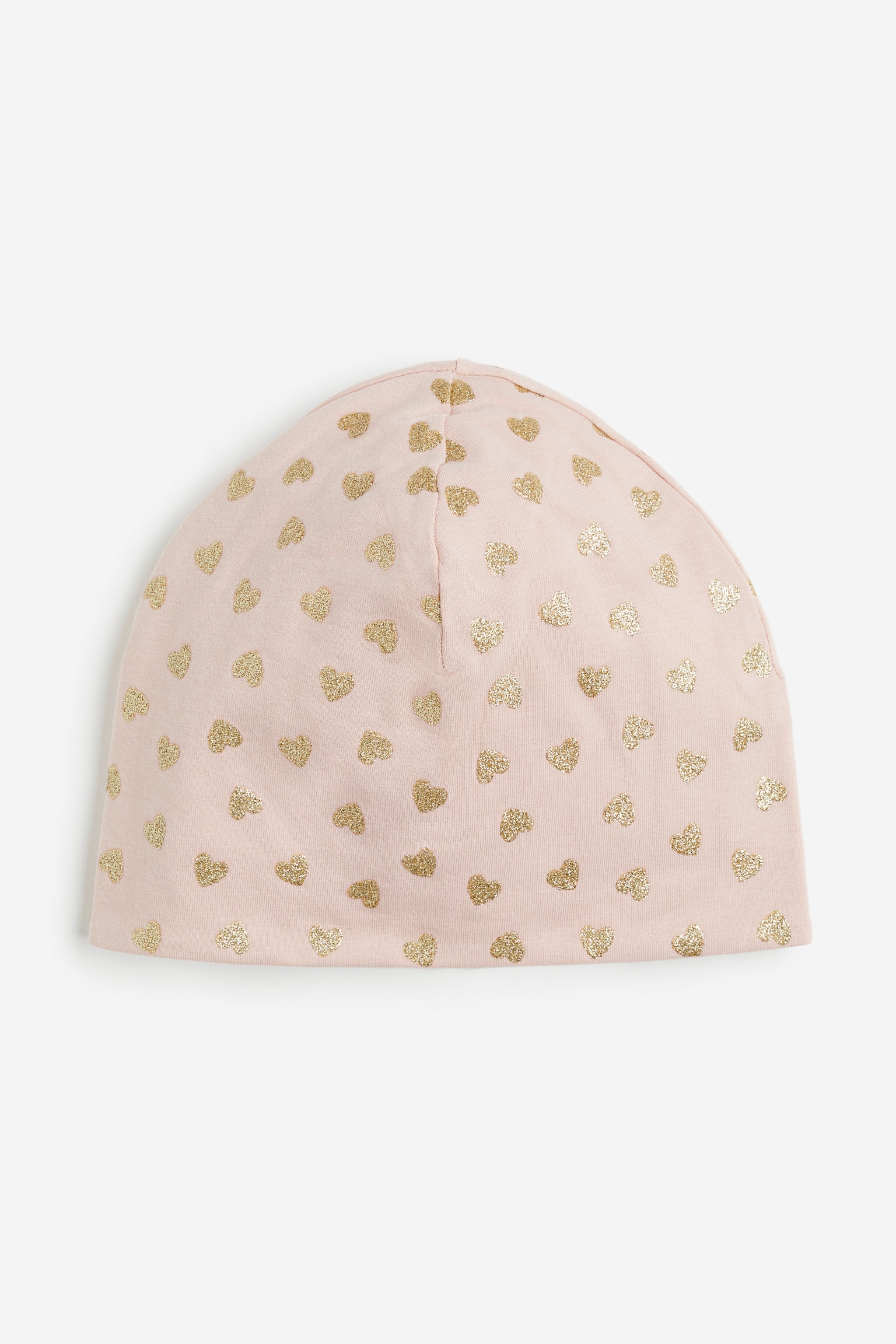 Patterned jersey beanie - Powder pink/Hearts/Sage green/Floral - 1