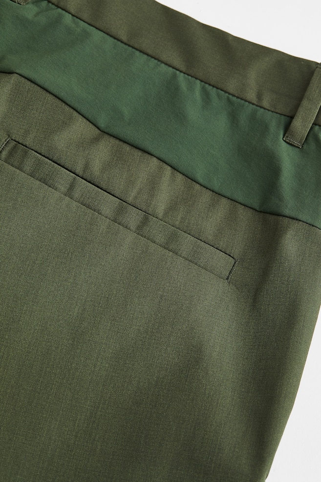 Regular Fit Water-repellent outdoor trousers - Dark khaki green/Black - 6