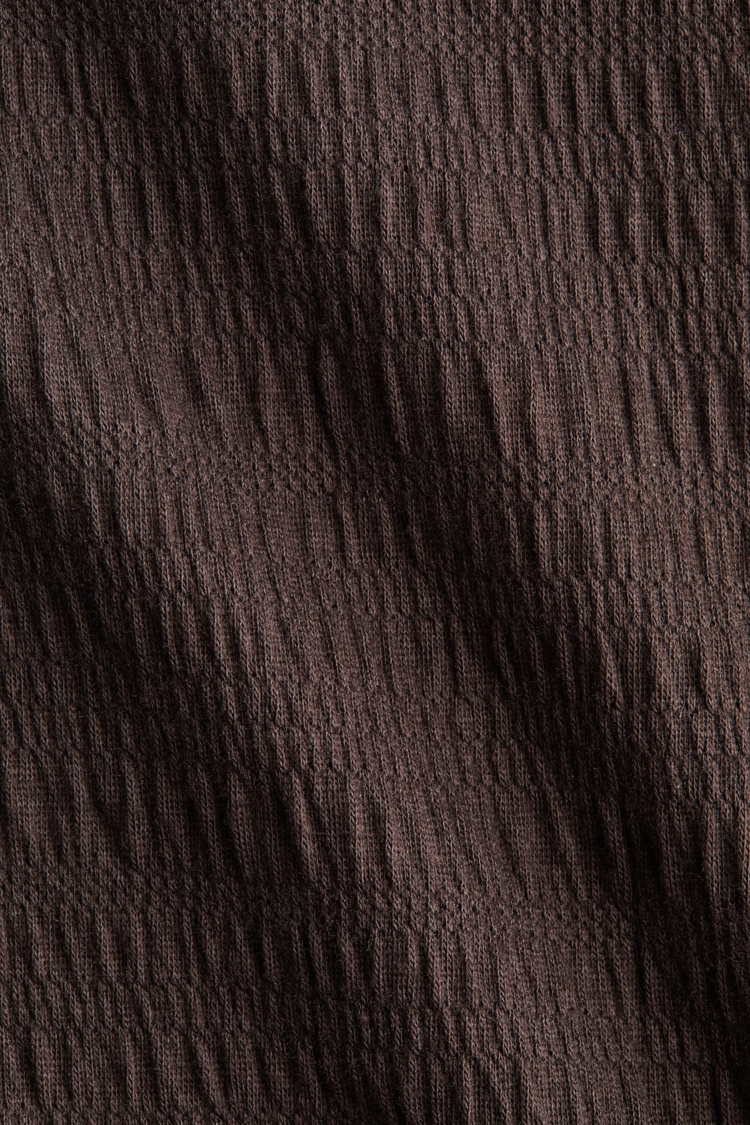 언발란스 원숄더 탑 - 다크 브라운/블랙 - 3