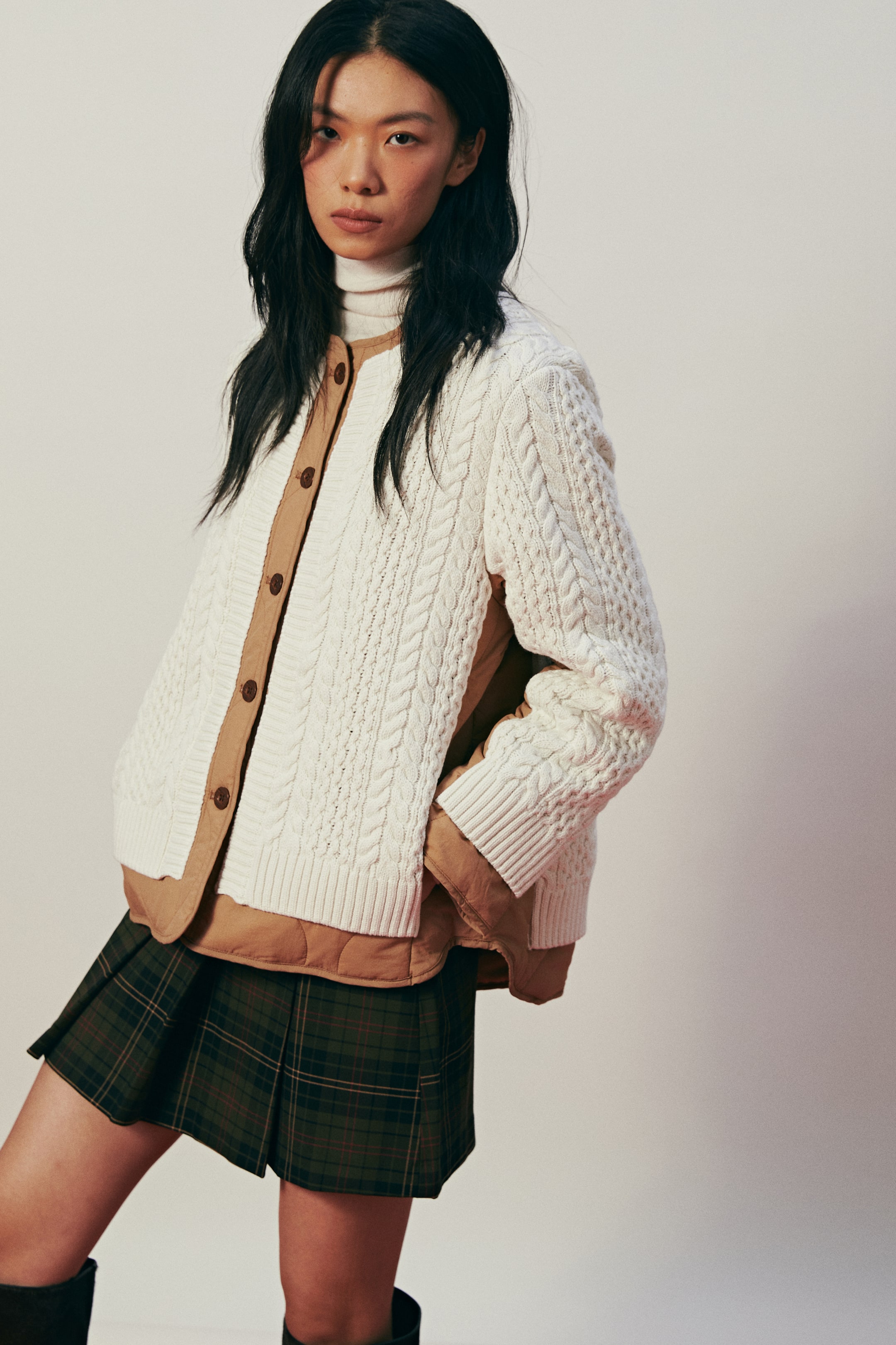 拡大画像を表示: レイヤードジャケット - クリーム／ベージュ - レディース | H&M JP 4