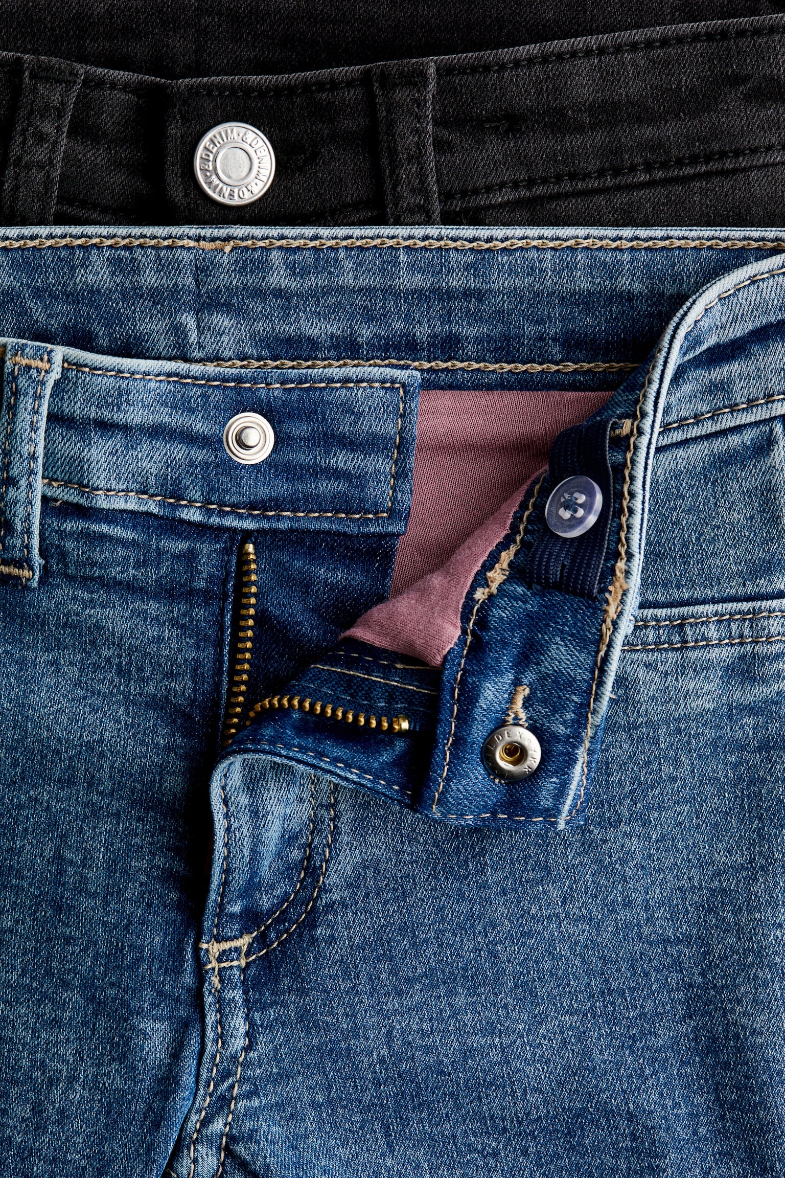 Lined Skinny Fit Jeans - Blu denim/nero denim/Light denim blue/Dark denim blue - 3