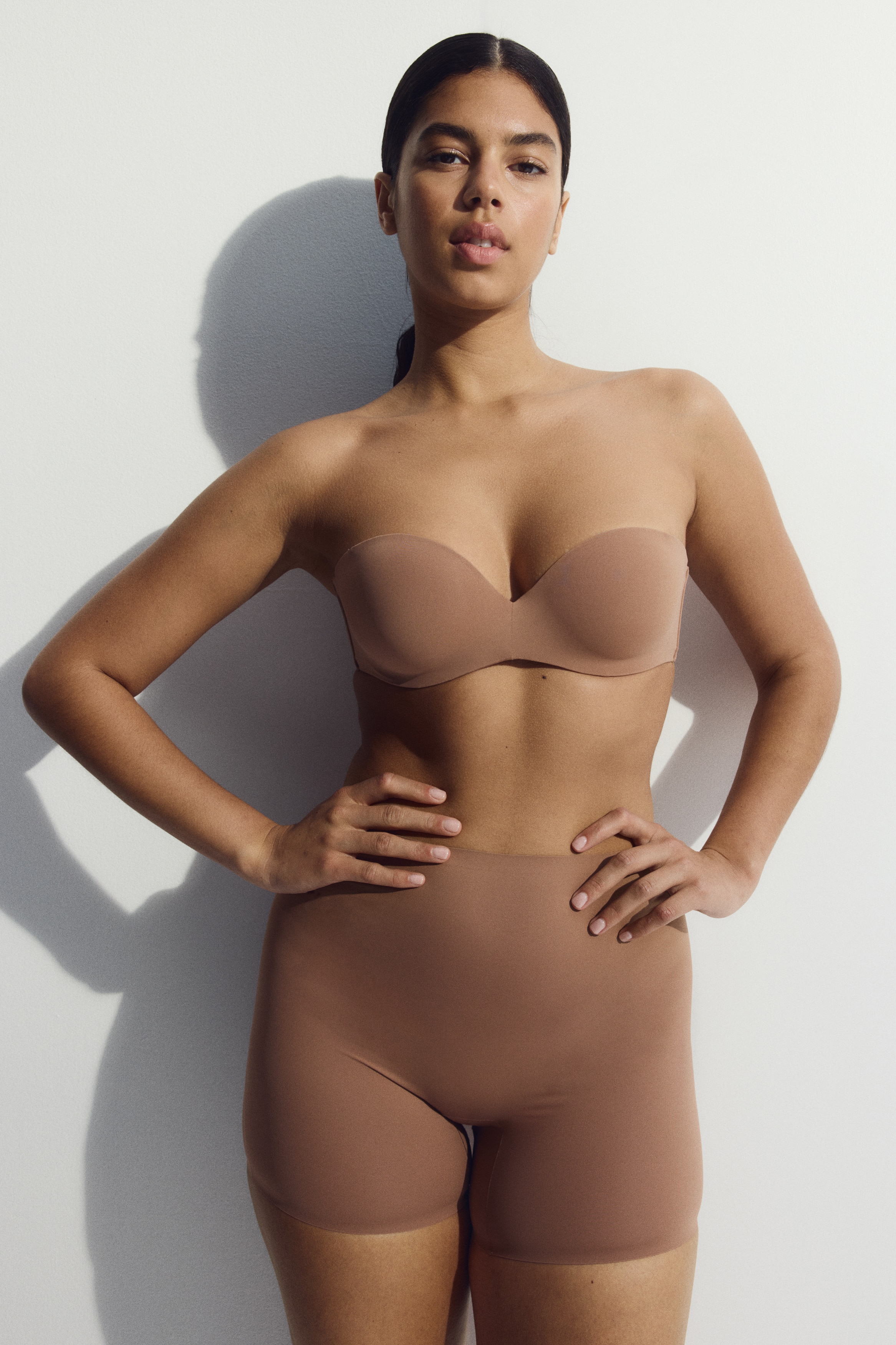 2-pack bikershorts-Mörkbeige
