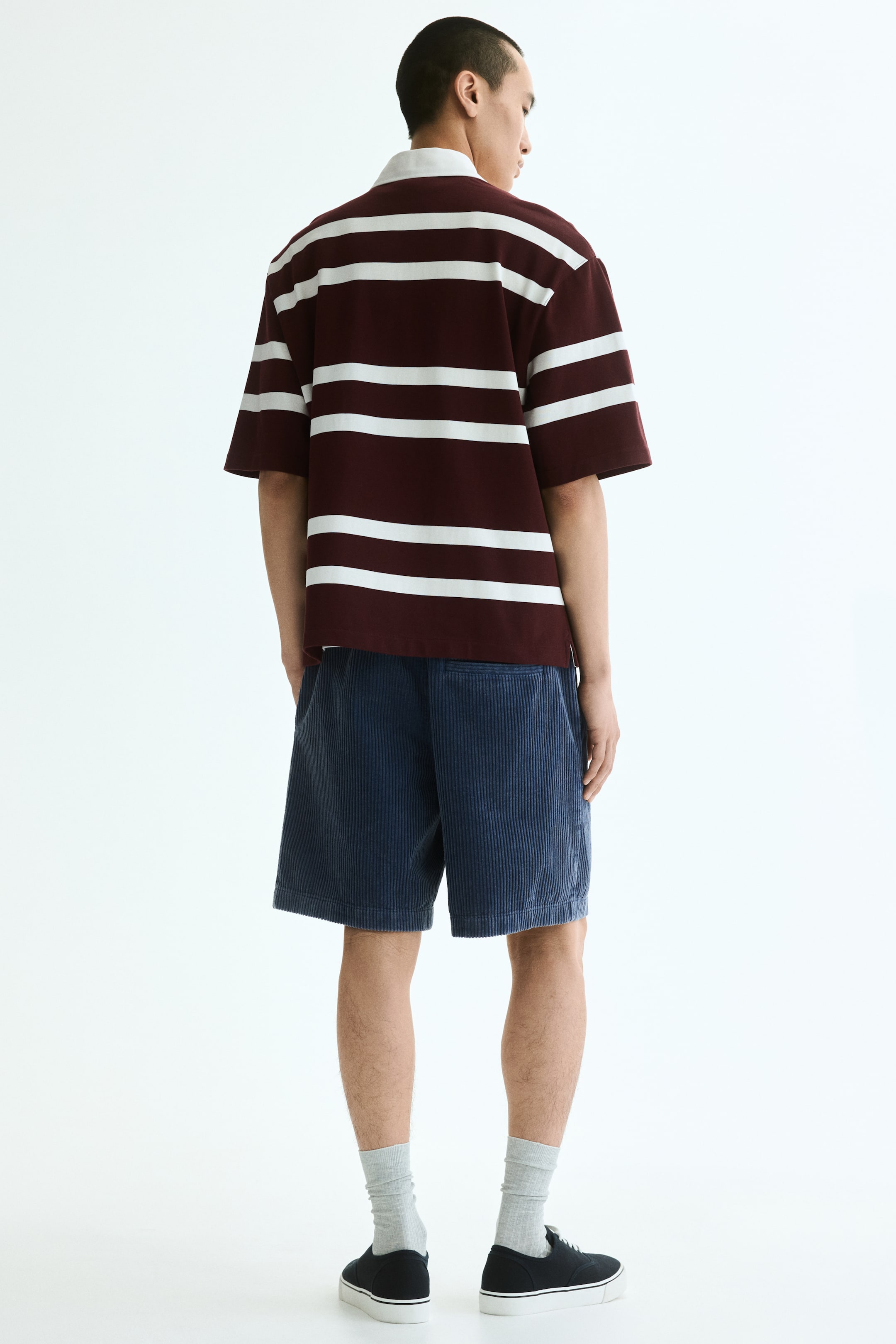 Мужские рубашки H&M Loose-Fit Cotton Rugby Shirt — фото 5