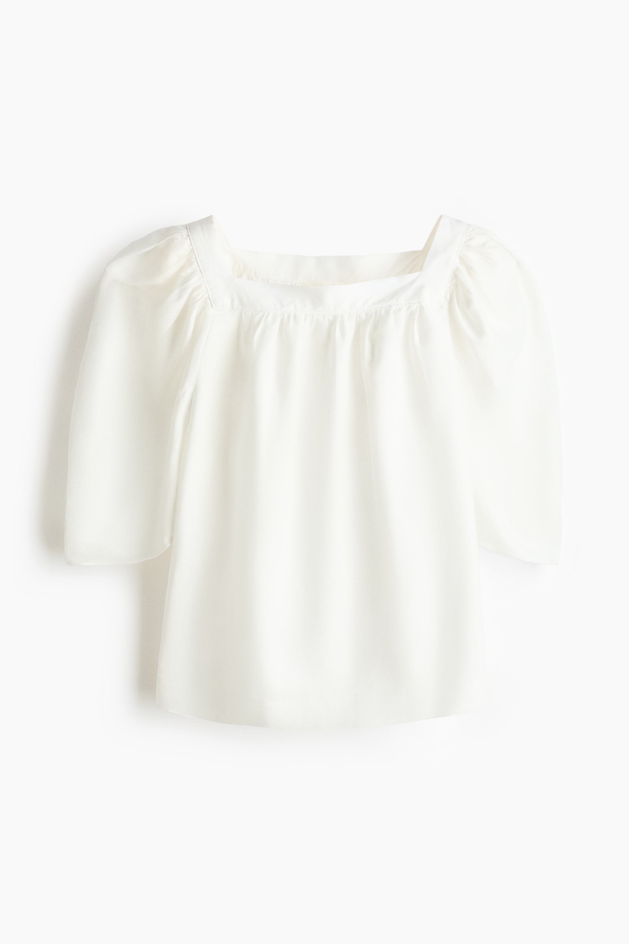 View larger image: Linen-blend blouse - White - Ladies | H&M HK 4