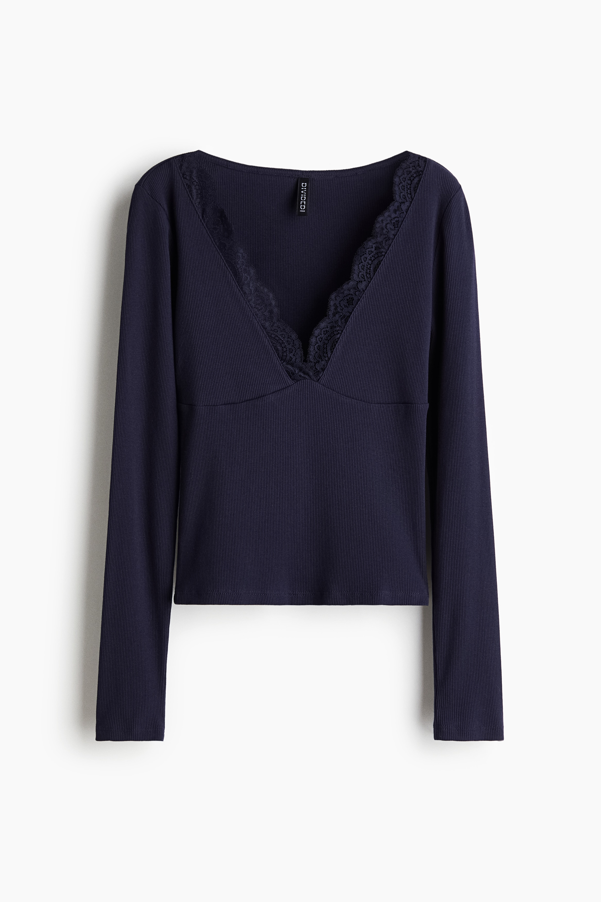 Camisola com orla de renda